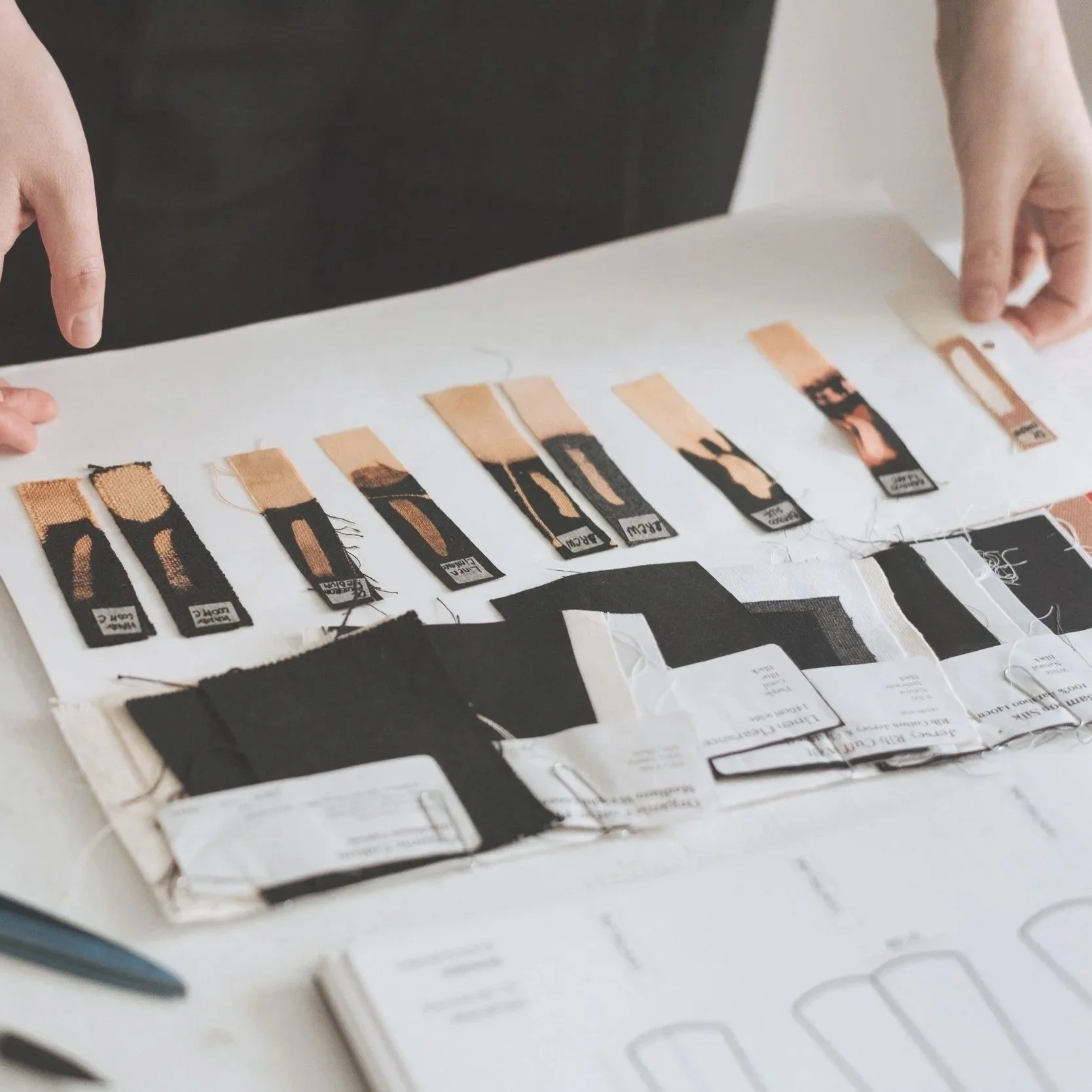 Product pattern development, material selection, and build engineering process for textile product manufacturing.
