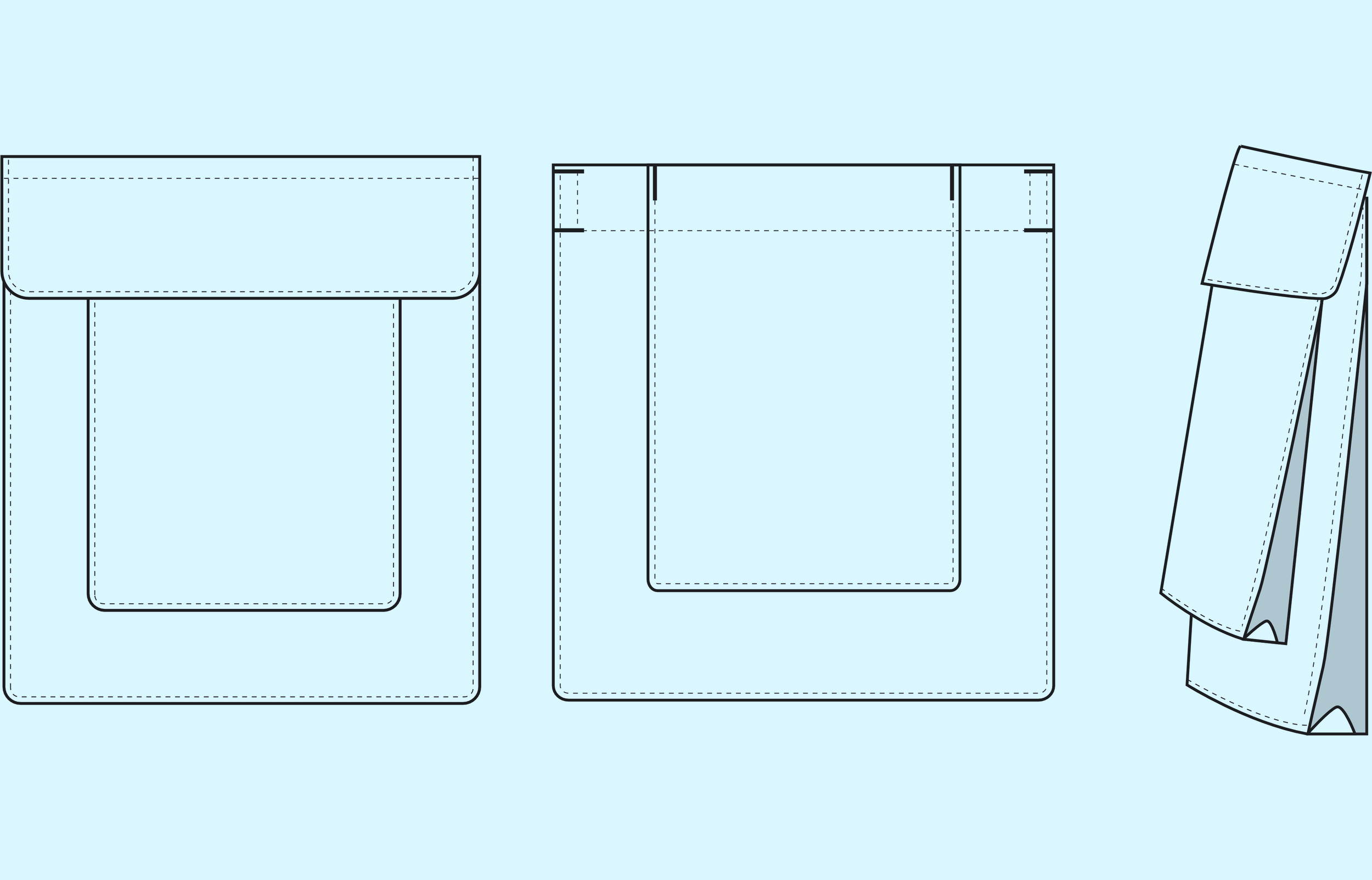 Technical product pattern and engineering drawings used for manufacturing development.