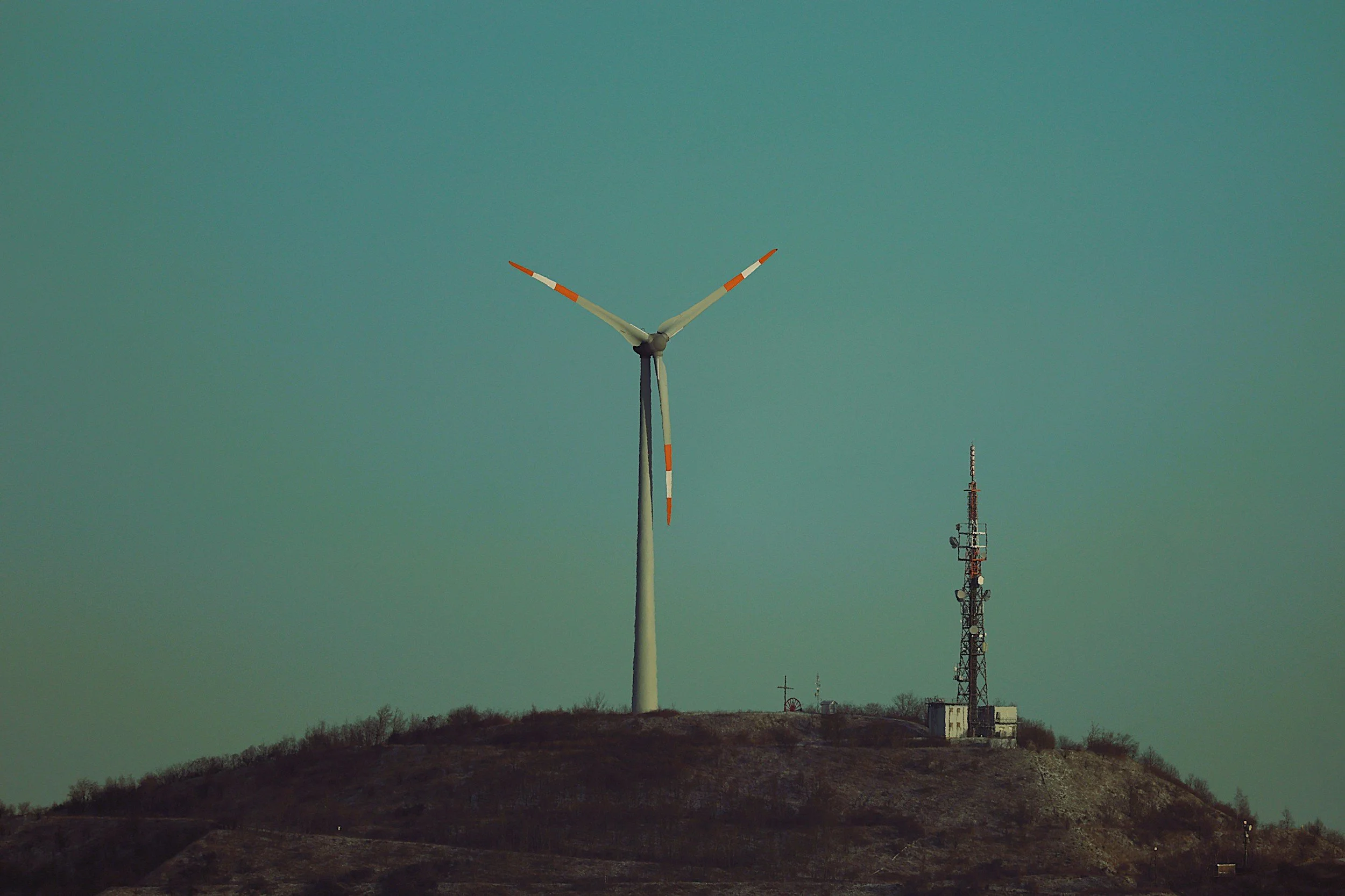 Wind turbine representing industrial and energy sector applications for protective textile solutions.