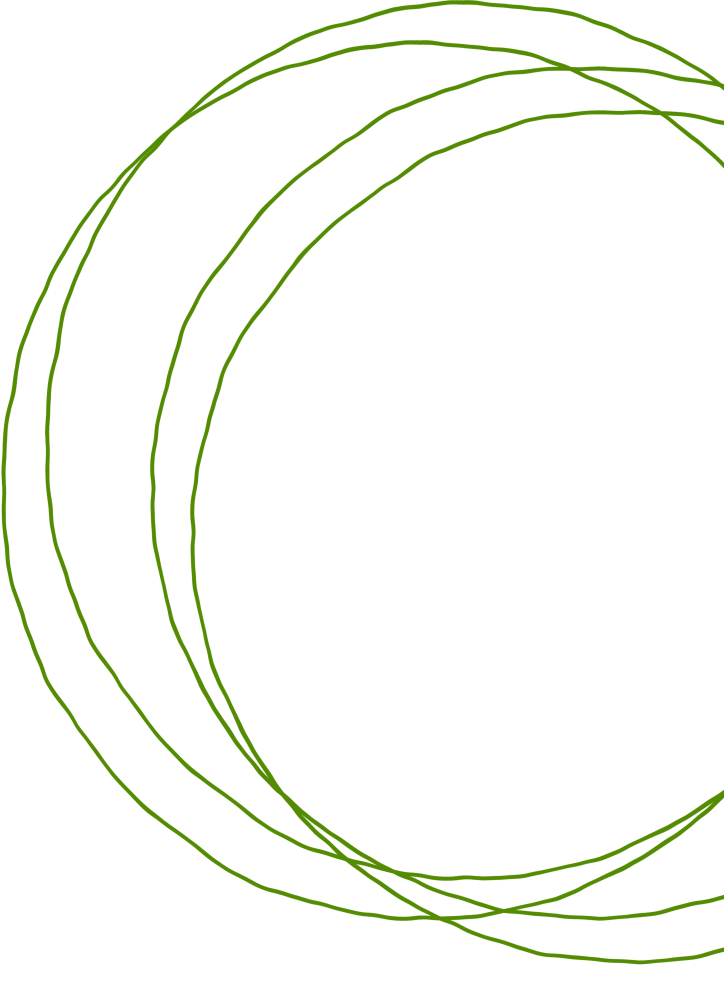 Green outlined crescent shapes