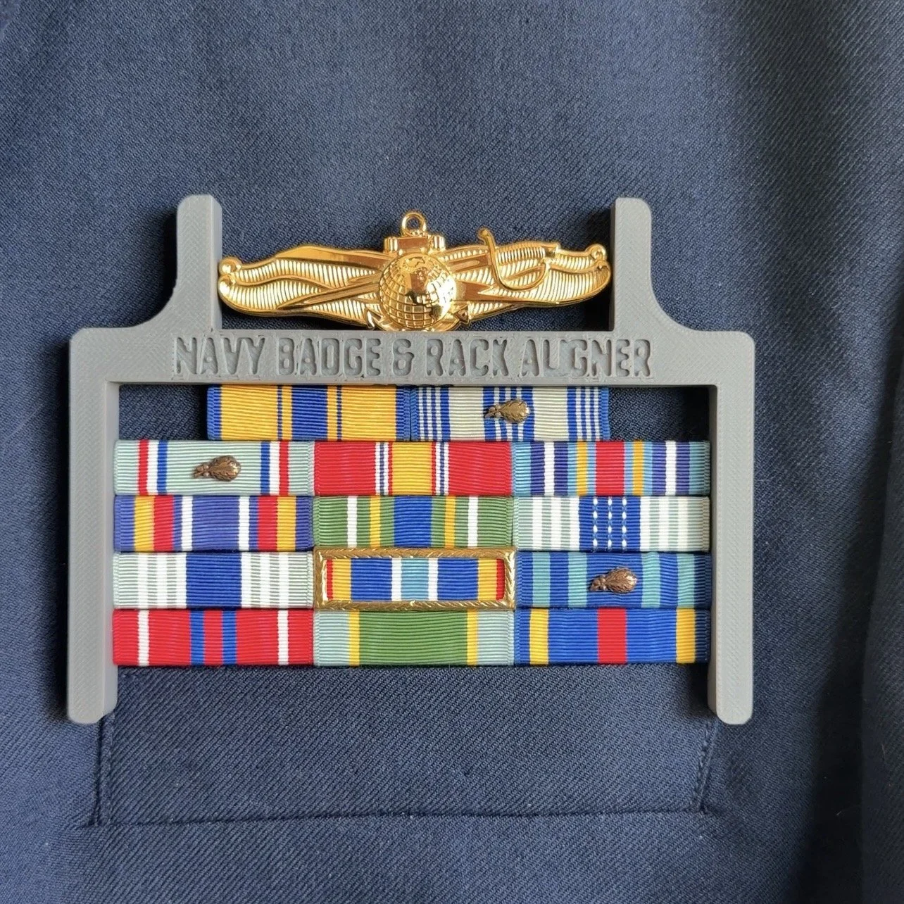 Information Dominance Warfare Badge & Rack Aligner - Navy