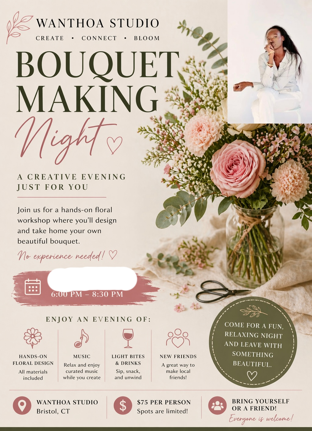 Creative Studio Bouquet Making- Saturday May 10,2026