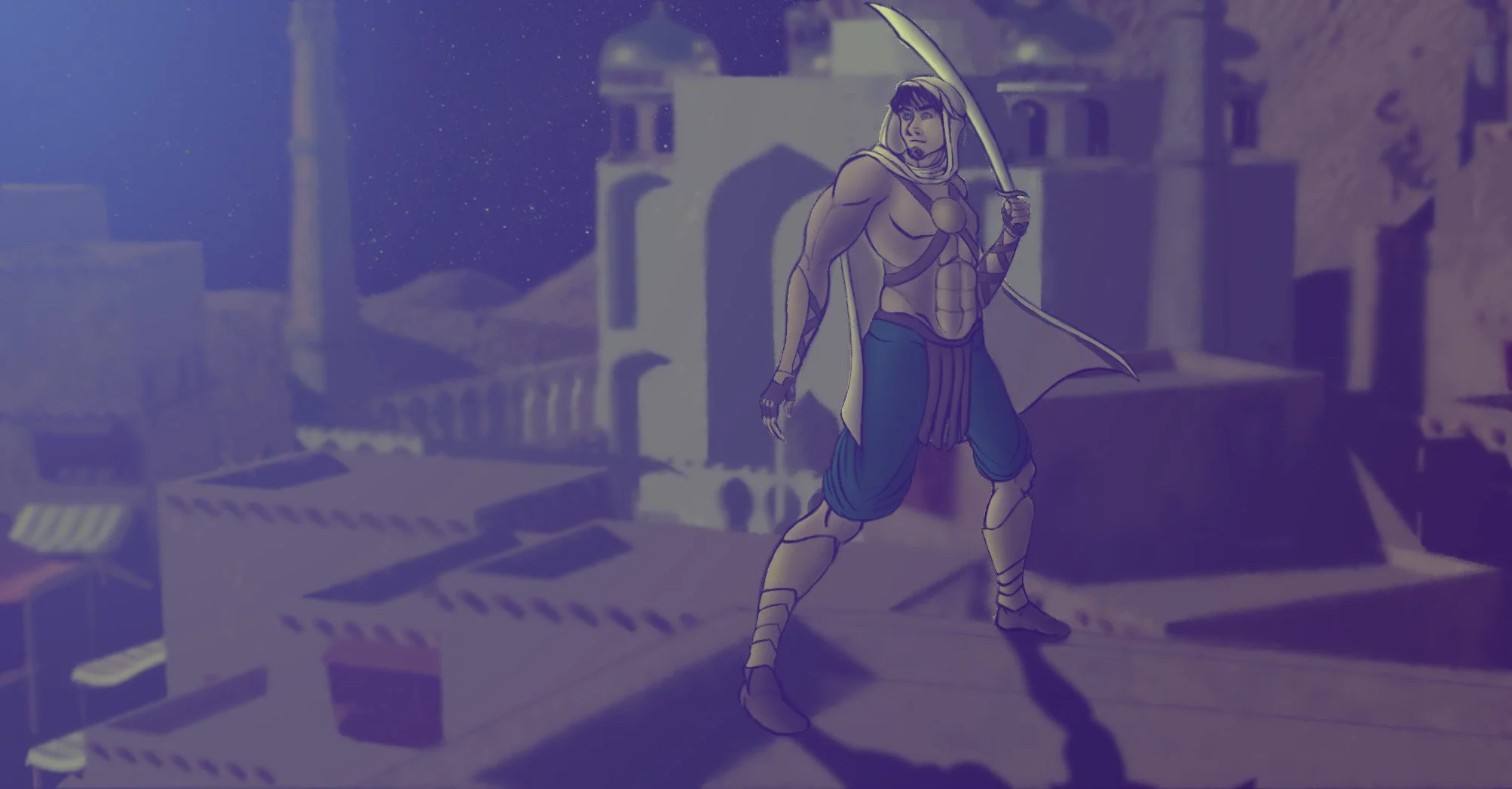 Test piece (over my 3D background) for a Card in Bone Strike