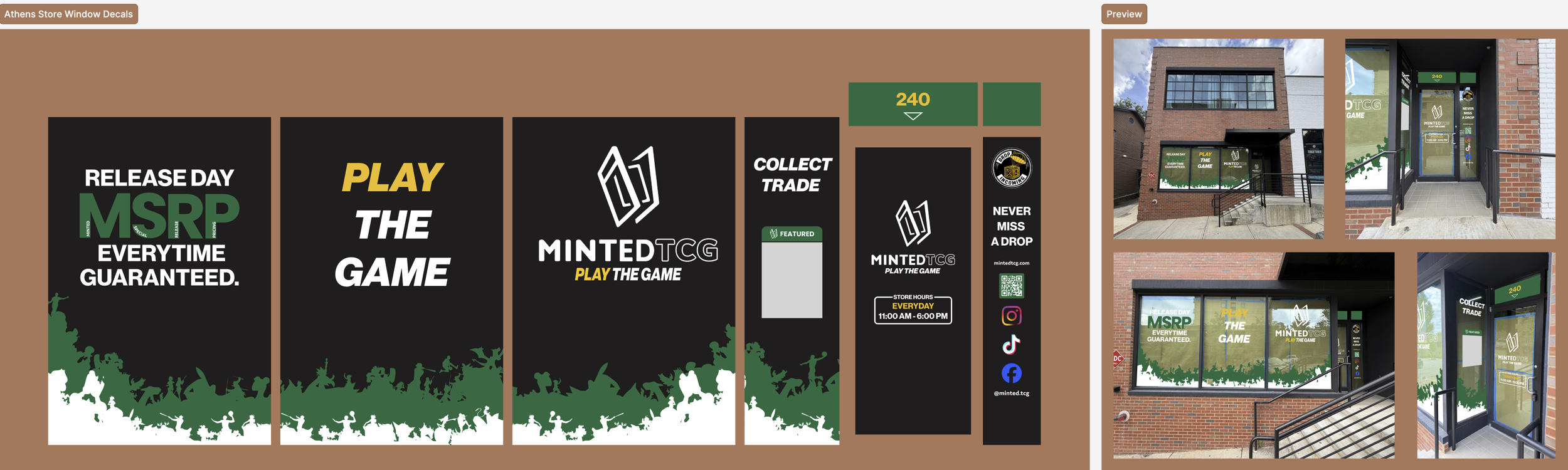 Athens Store Window Decal Design + Preview