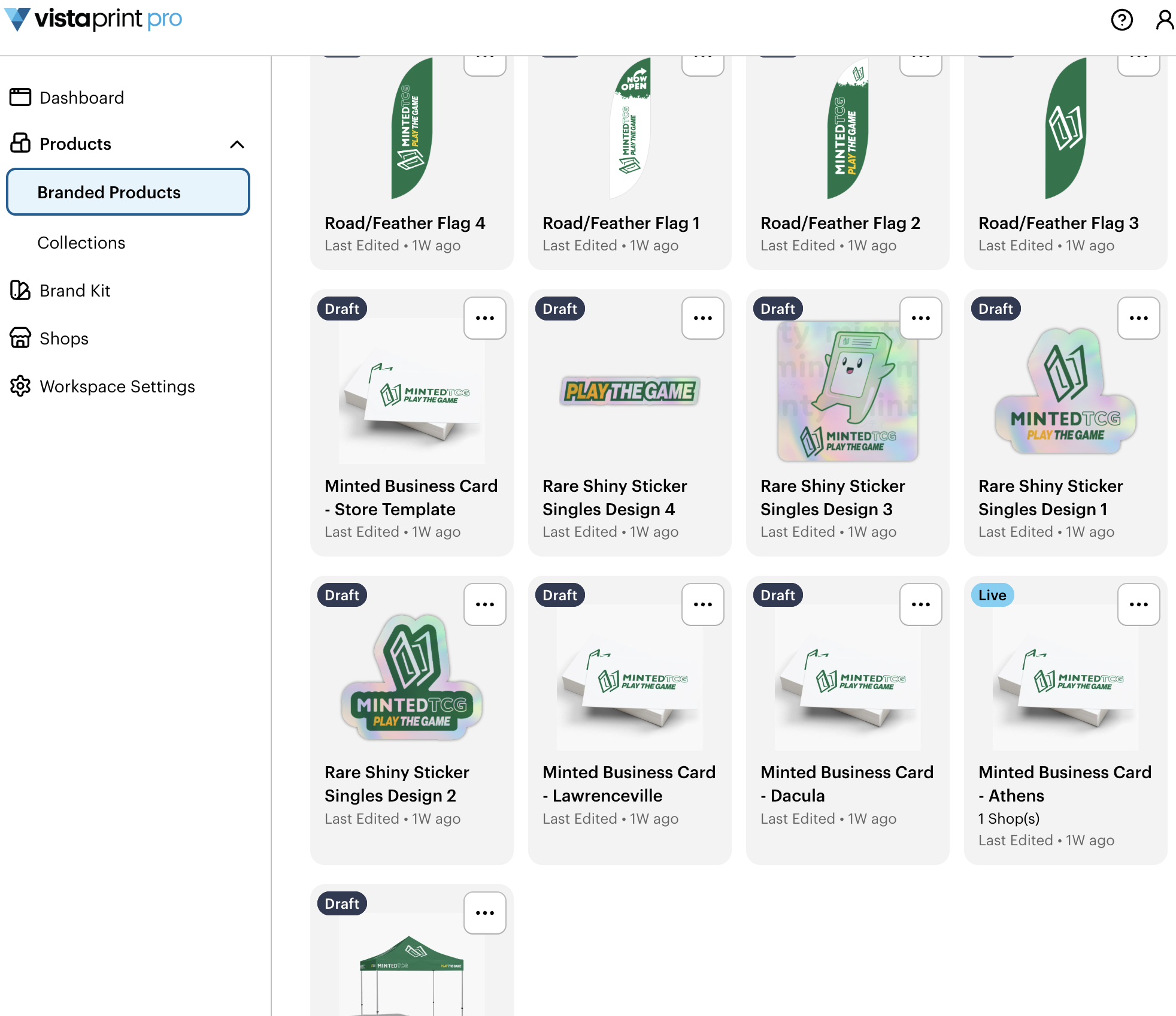 Designed Items for our Vista Print Pro Shop