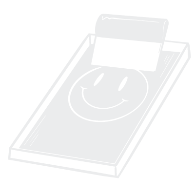A silkscreen printing a smiley face signifying your artwork being printed on apparel