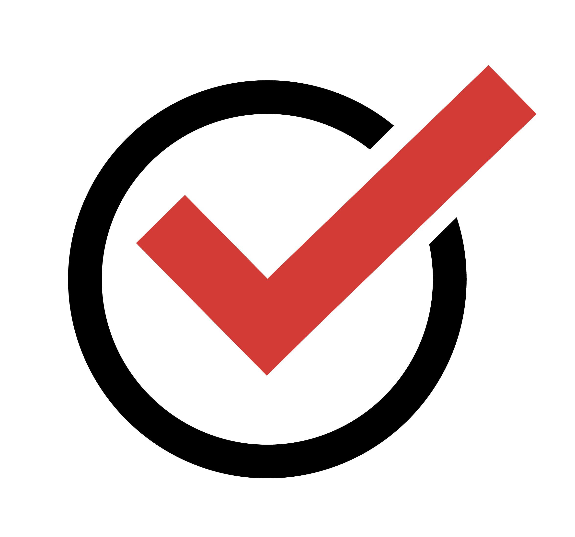A red check mark inside a black circle indicating completion or correctness.