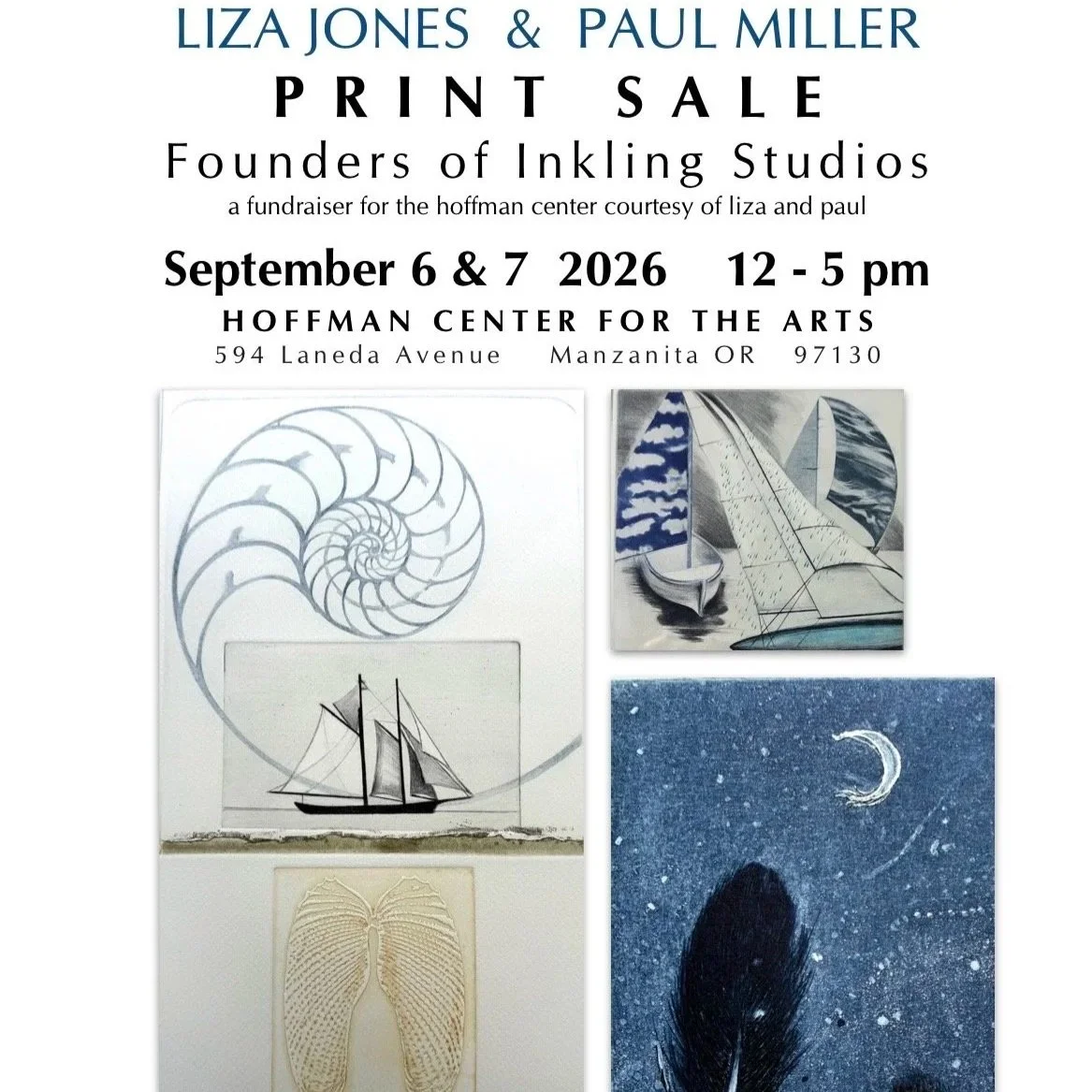 Liza Jones &amp; Paul Miller rare art print sale September 6-7 at the HCA Gallery