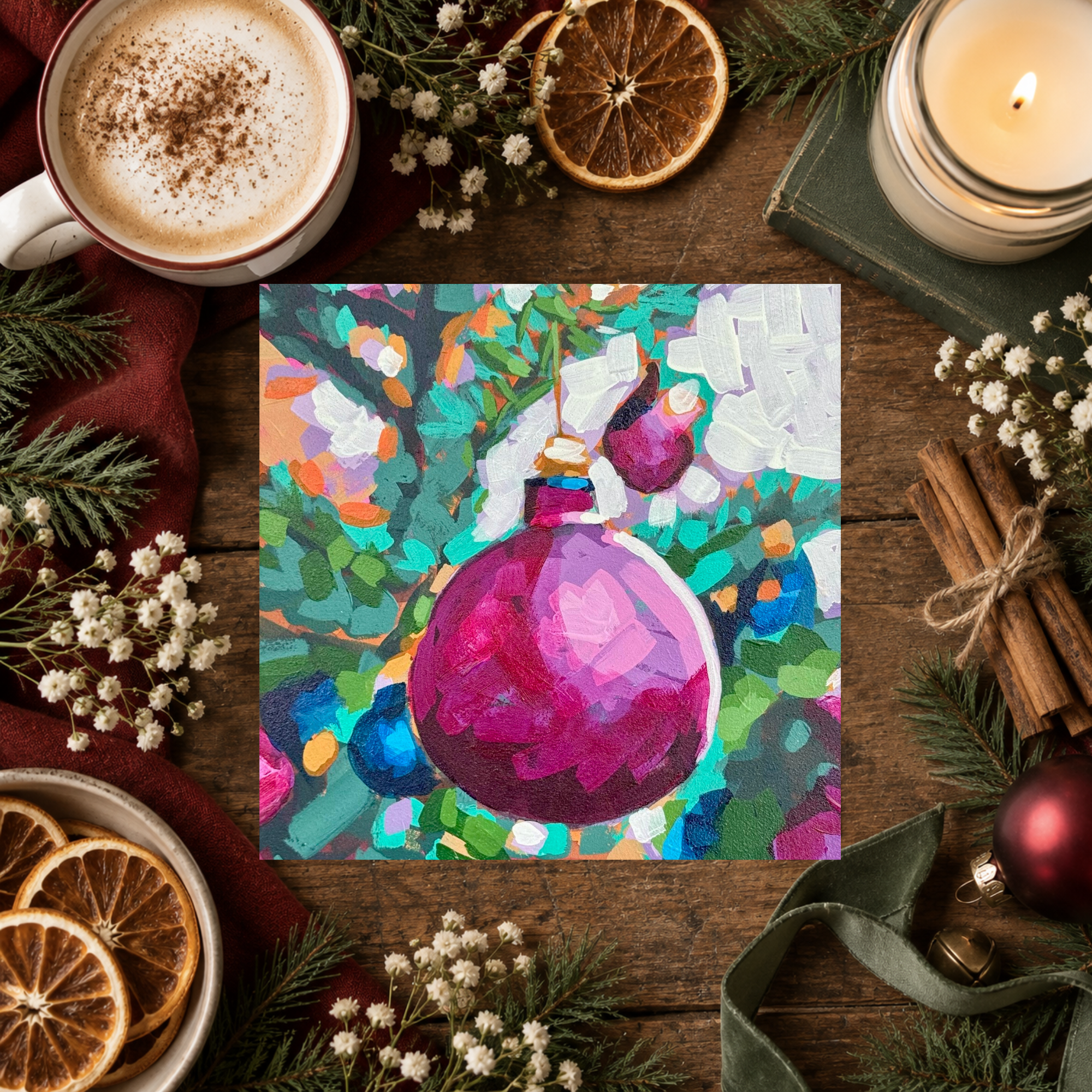 Ornament 8x8in Acrylic Painting Print
