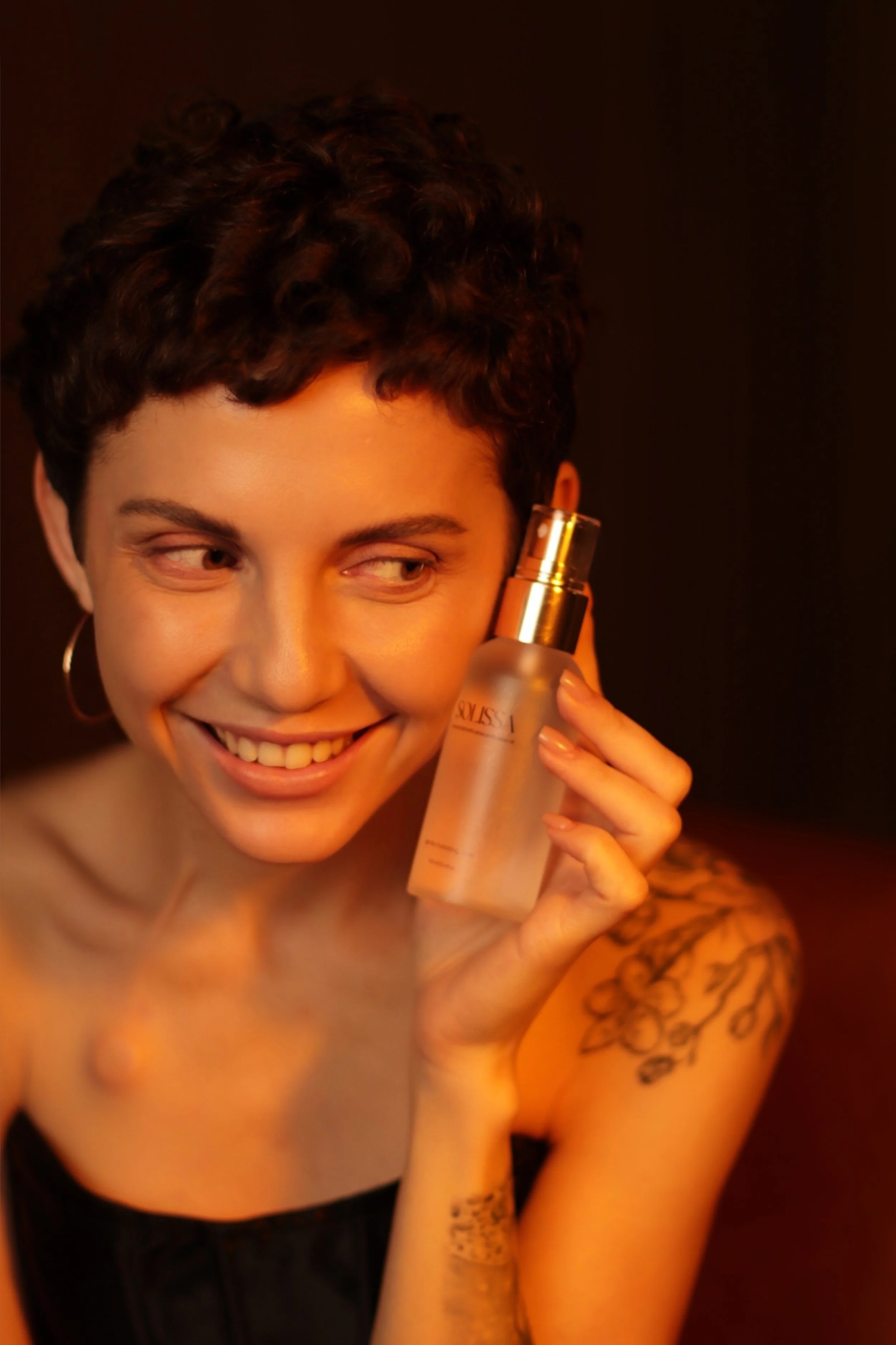 Solissa skincare mist, gentle formula for chemo skin.