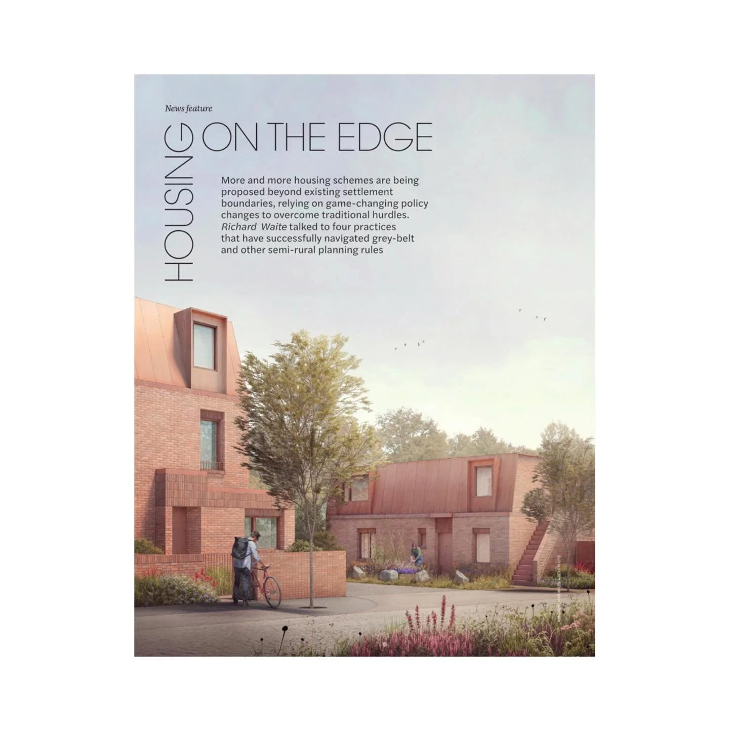 Great to have our project The Croft featured by @architectsjournal in both print and online today. Co-founder Adam Hiles talks to AJ about winning approval and designing for edgeland sites as well as how the new Grey Belt Policy has opened up new opp