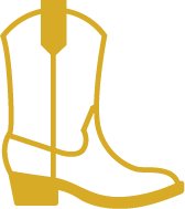 Gold cowboy boot