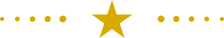 Decorative banner with a centered star and dotted lines on either side