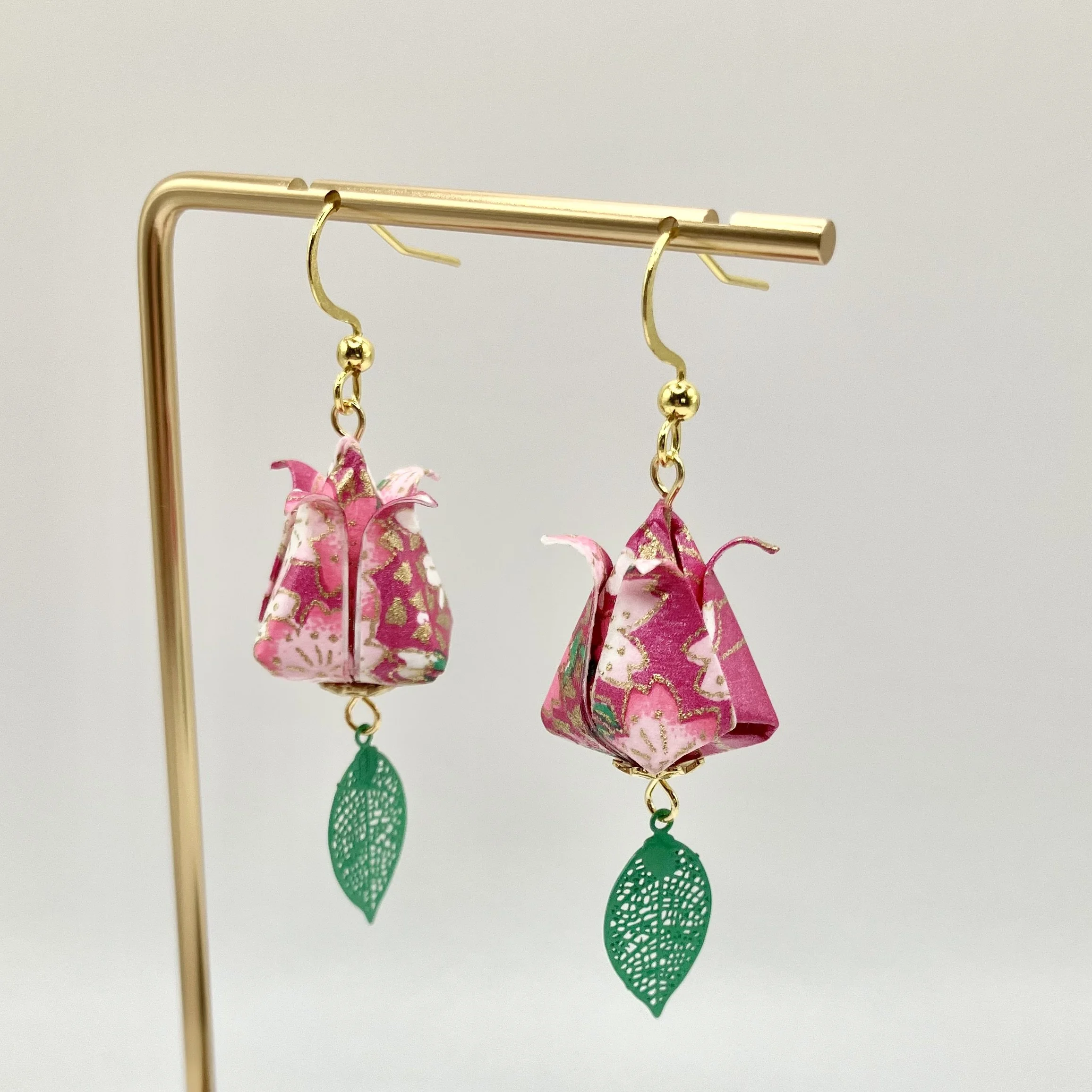 Boucles d’oreilles TULIPE Rose