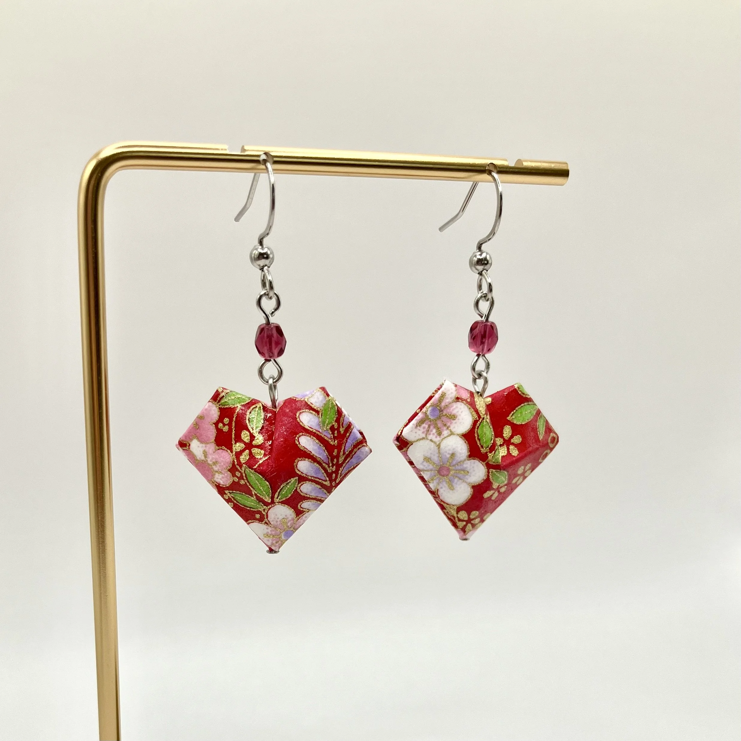 Boucles d’oreilles CŒUR Rouge