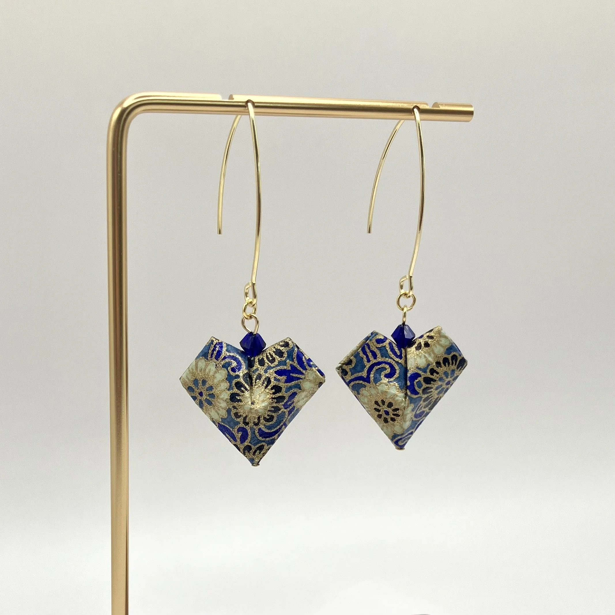 Boucles d’oreilles CŒUR Bleu