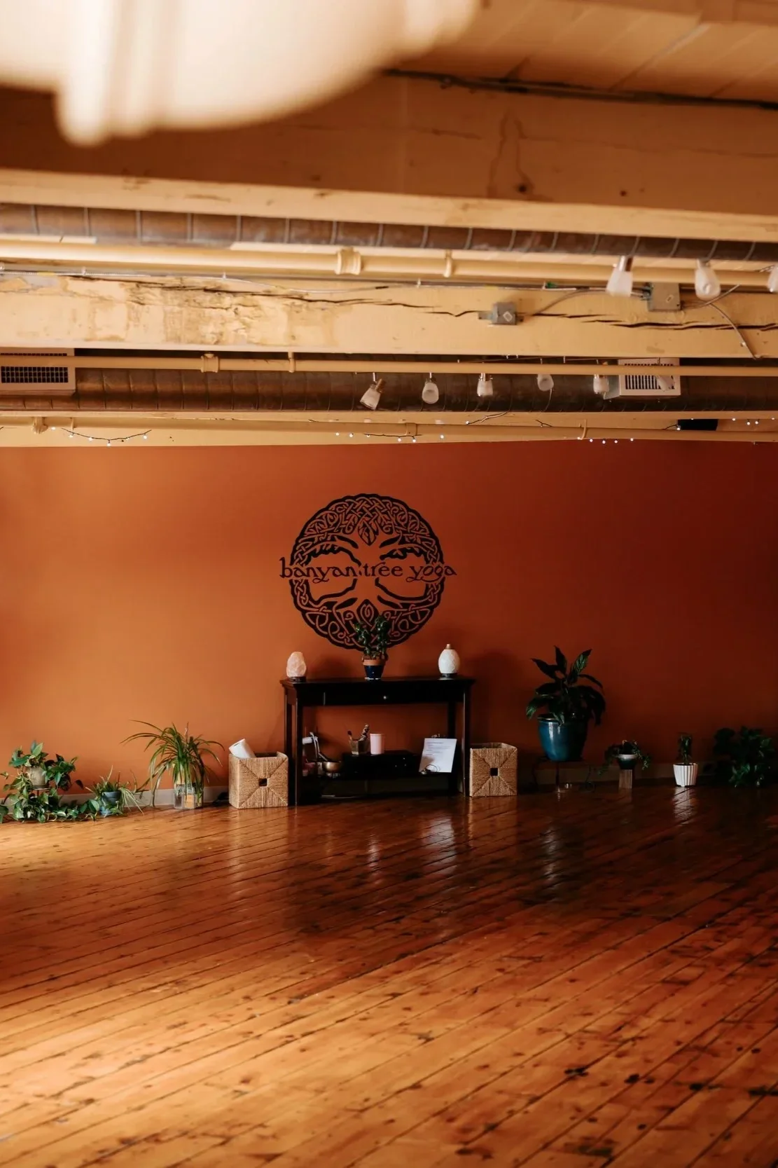 Interior of the studio at Banyan Tree Yoga