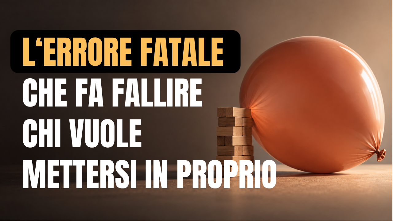 L'errore fatale che fa fallire chi vuole mettersi in proprio