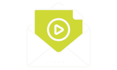 Icon of video sent by email.