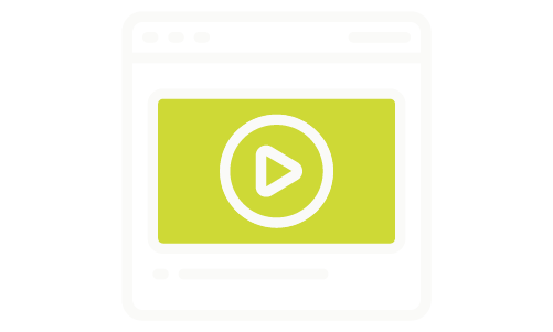 Icon of a video on a website.