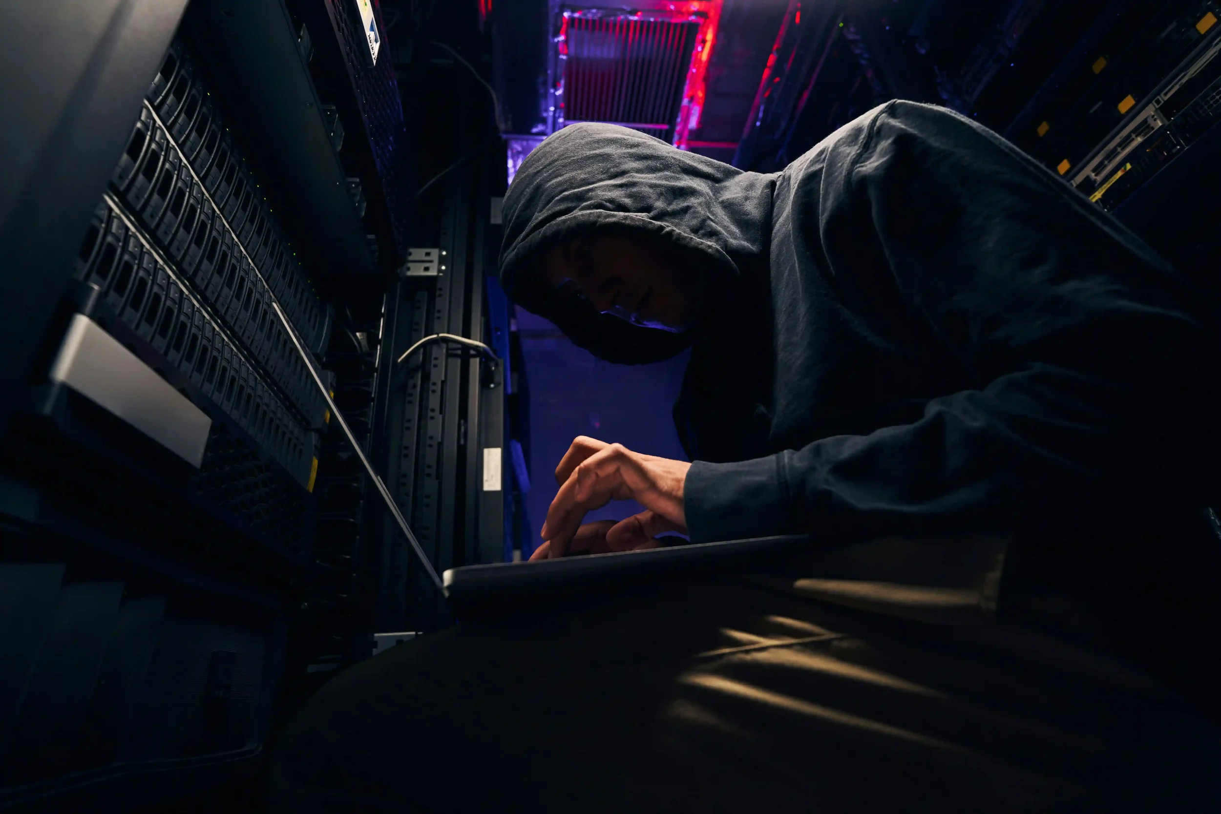 Online cyber hacker disrupting a small California business