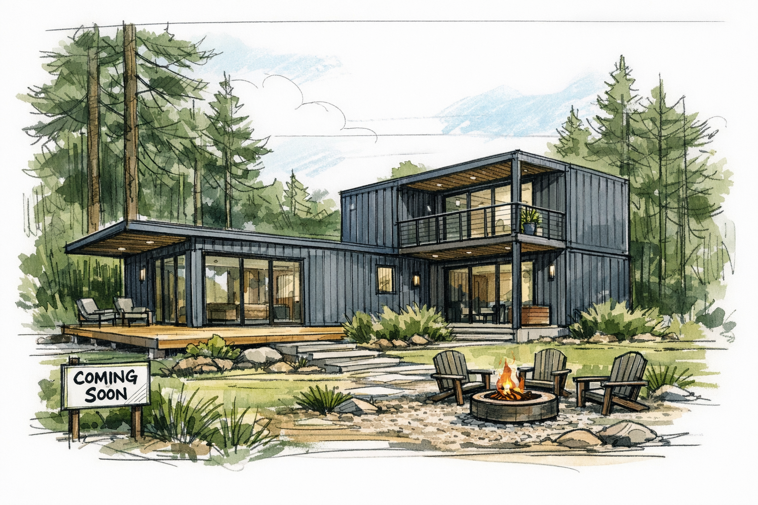 Timber and Steel Container Home