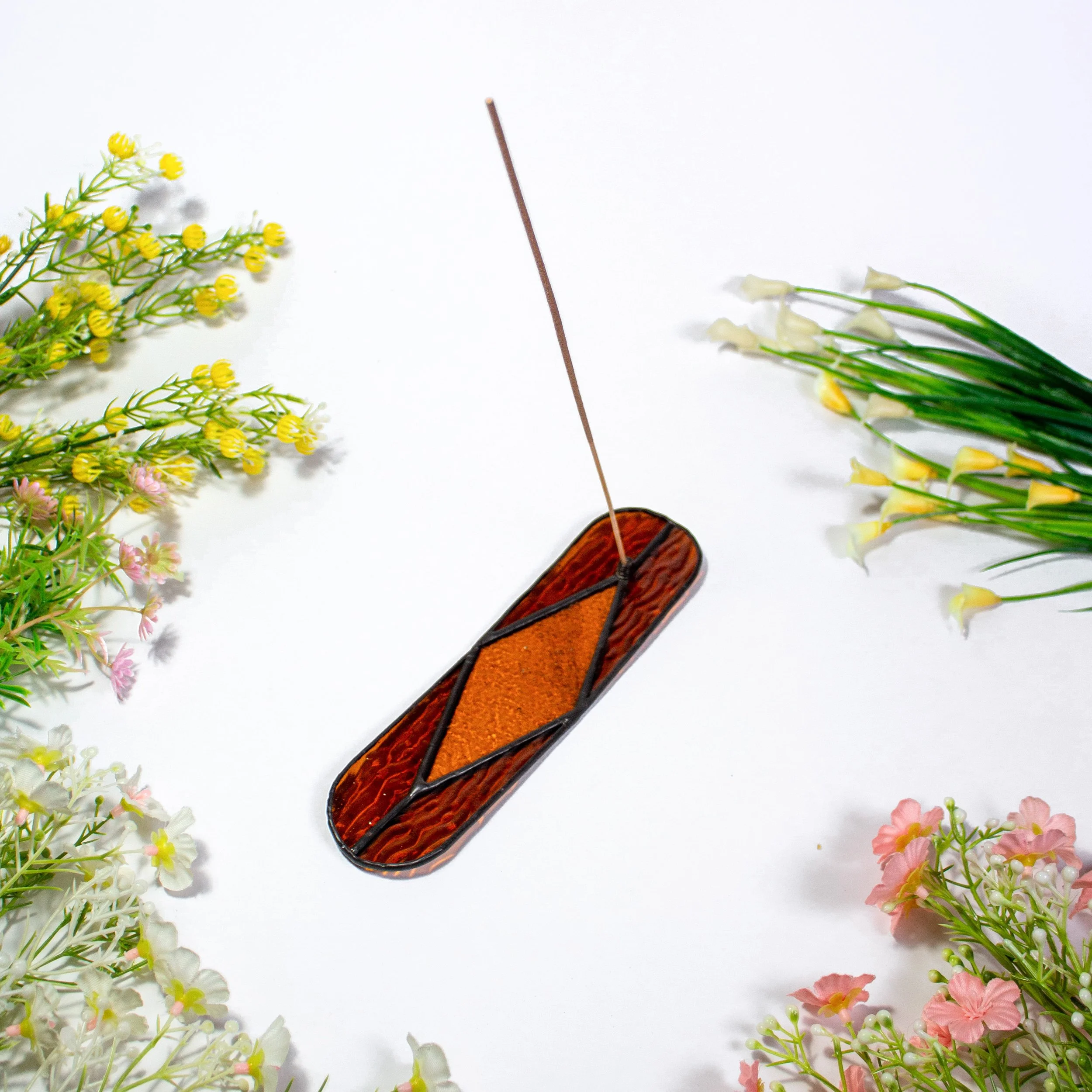 Modern Stained Glass Incense Holder