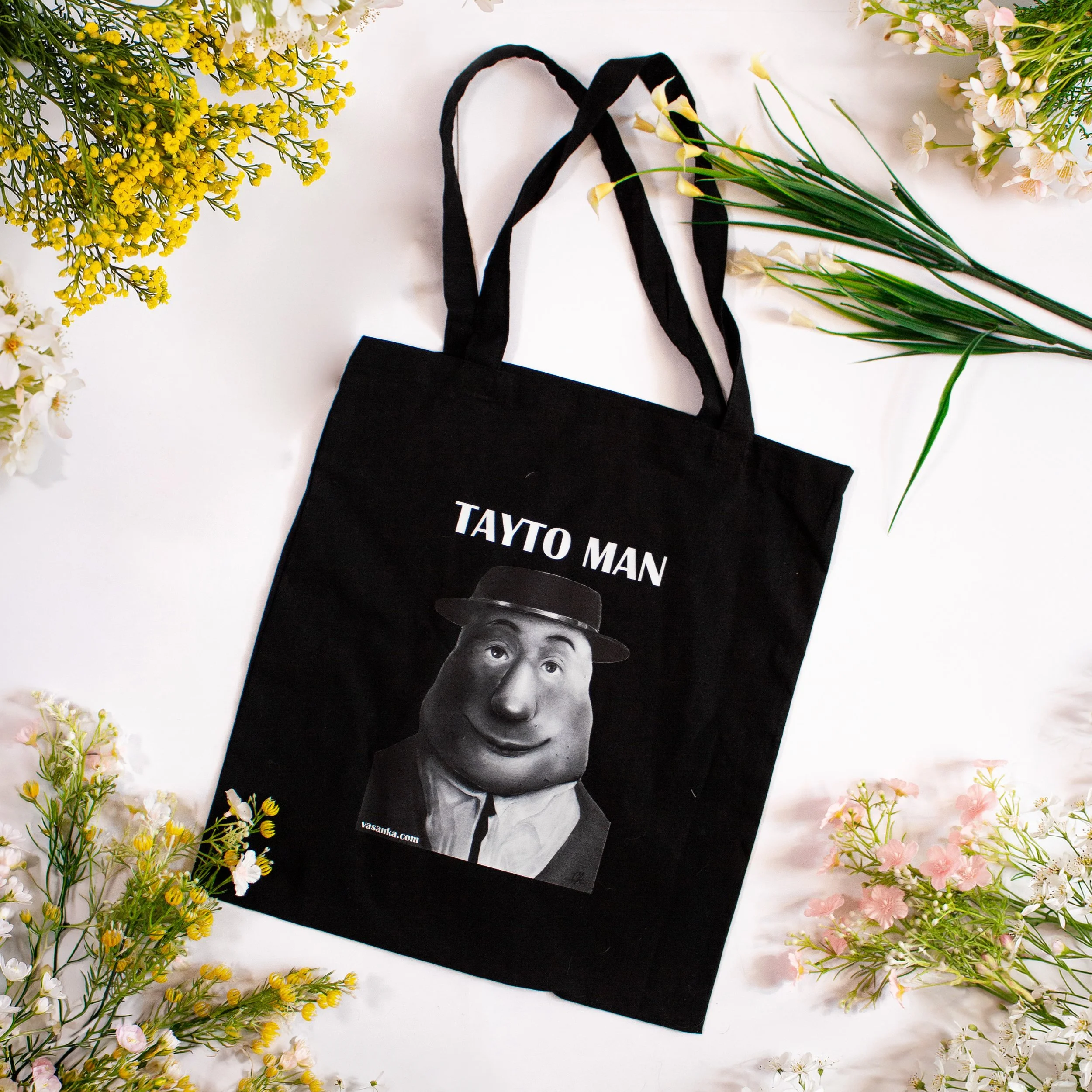Tayto Man Tote Bag - Black