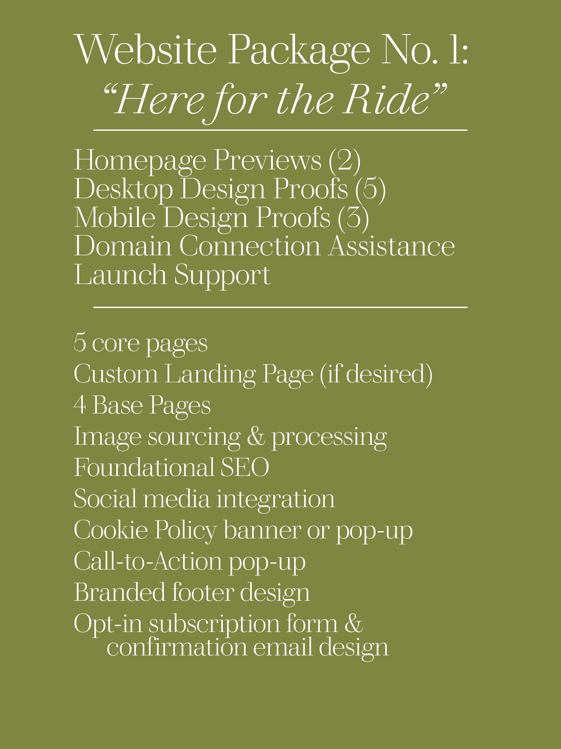 Website Package No. 1