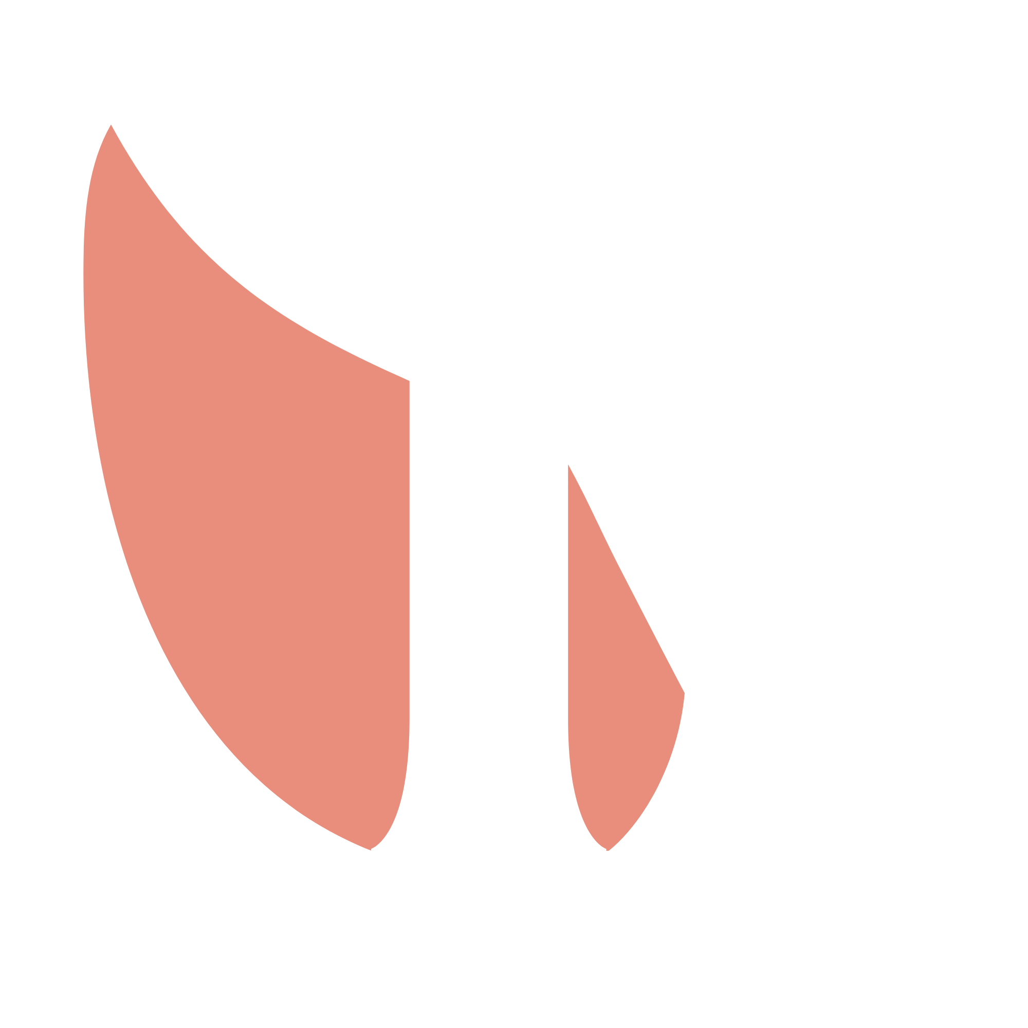 Abstract logo with stylized letters 'L' and 'C' in peach, black, white, and pink colors.