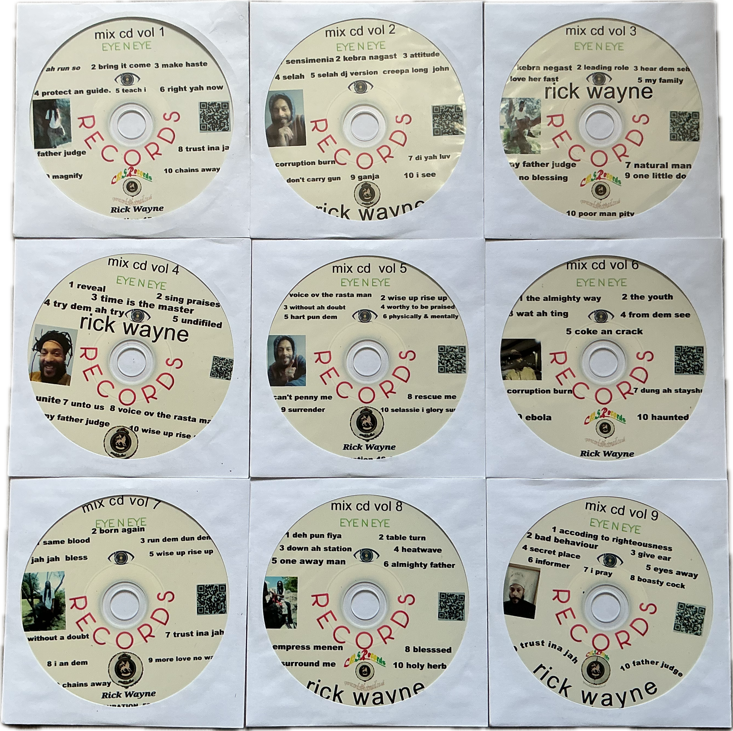 Rick Wayne various labels mix cds volume. 1 - 9