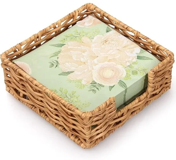 Wicker Cocktail Napkin Holder