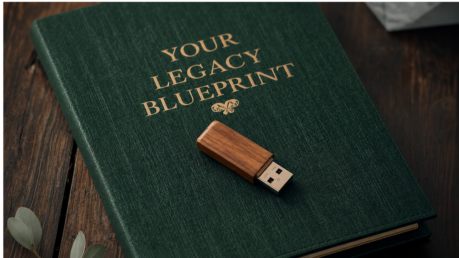 an end of life planner with jump drive for digital end of life planning and a master key for all passwords and important information for everything a will doesn't cover