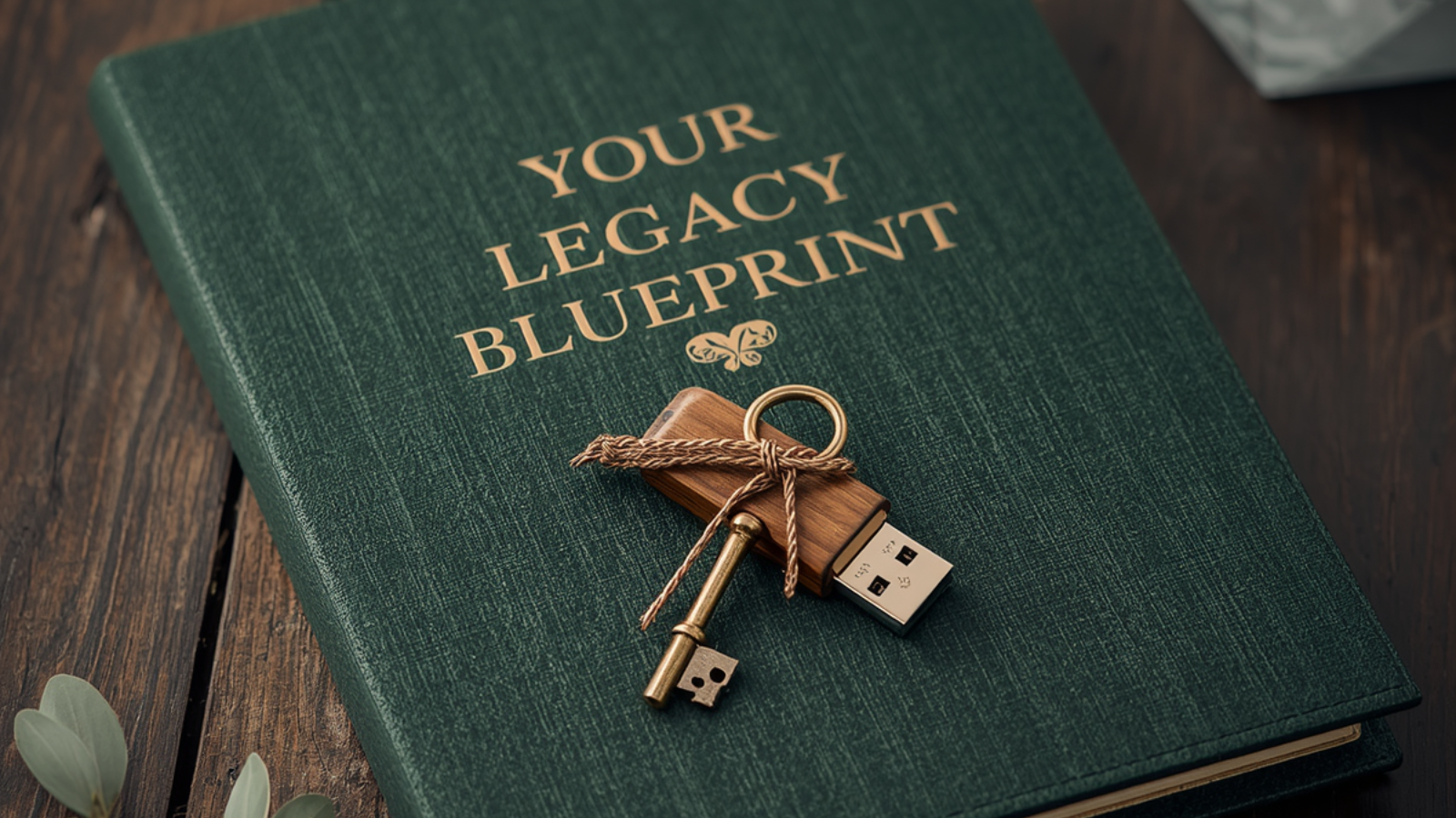 an end of life planner with jump drive for digital end of life planning and a master key for all passwords and important information for everything a will doesn't cover