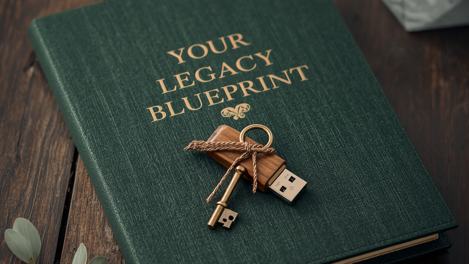 an end of life planner with jump drive for digital end of life planning and a master key for all passwords and important information for everything a will doesn't cover