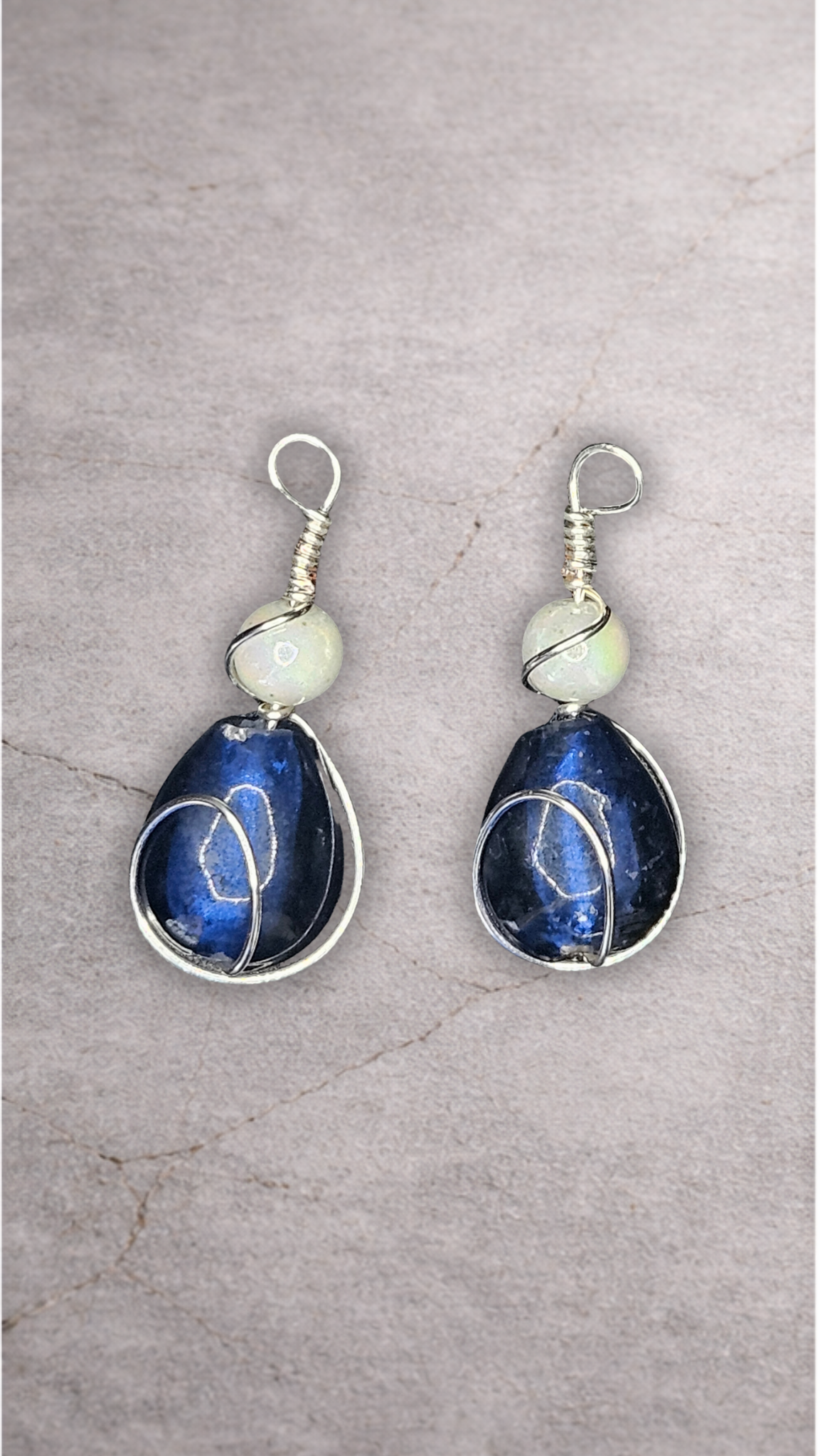 Reworked Legacy Beads & Silver Earrings No. 045