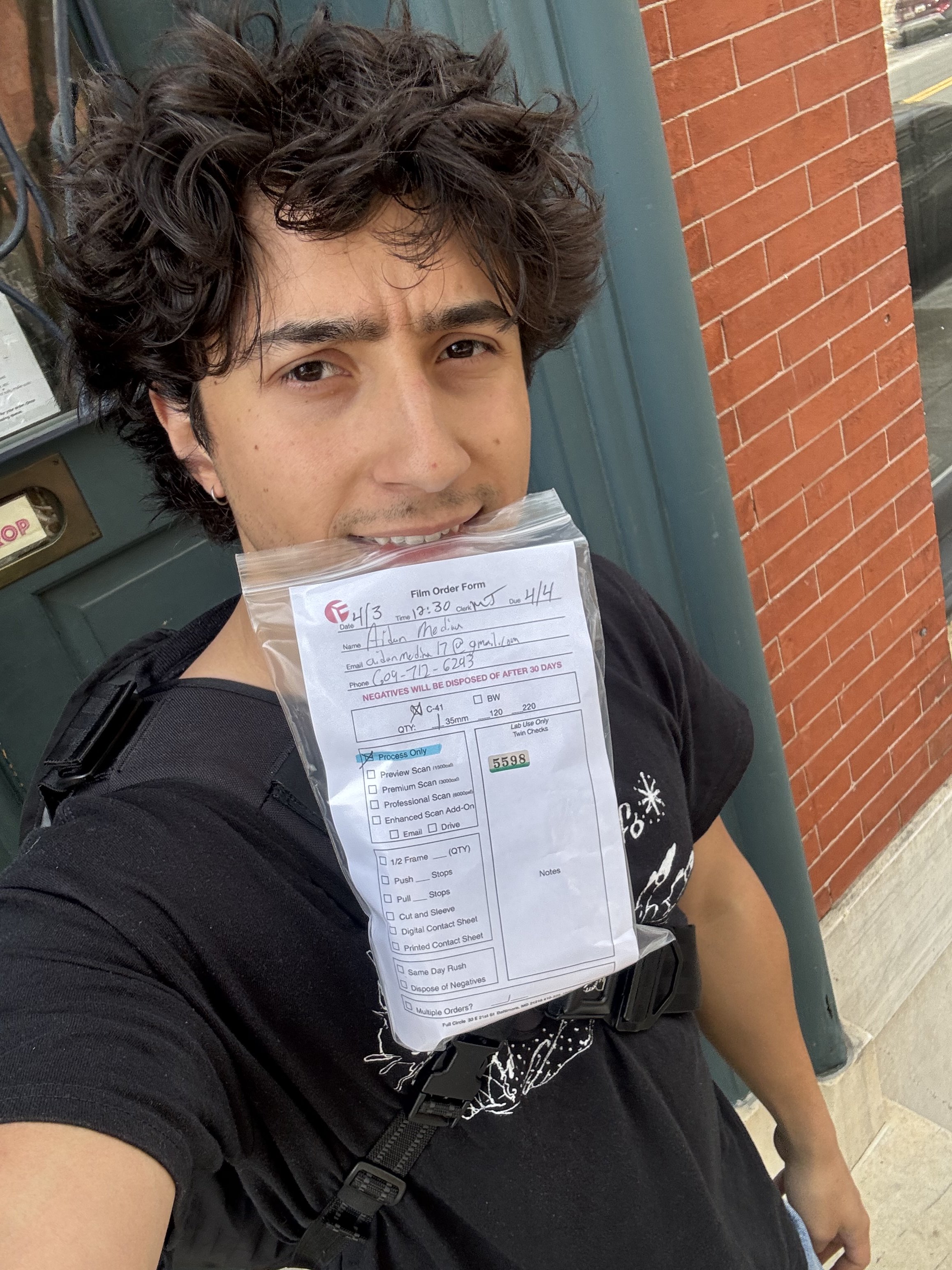 Always bite the film bag when you get it