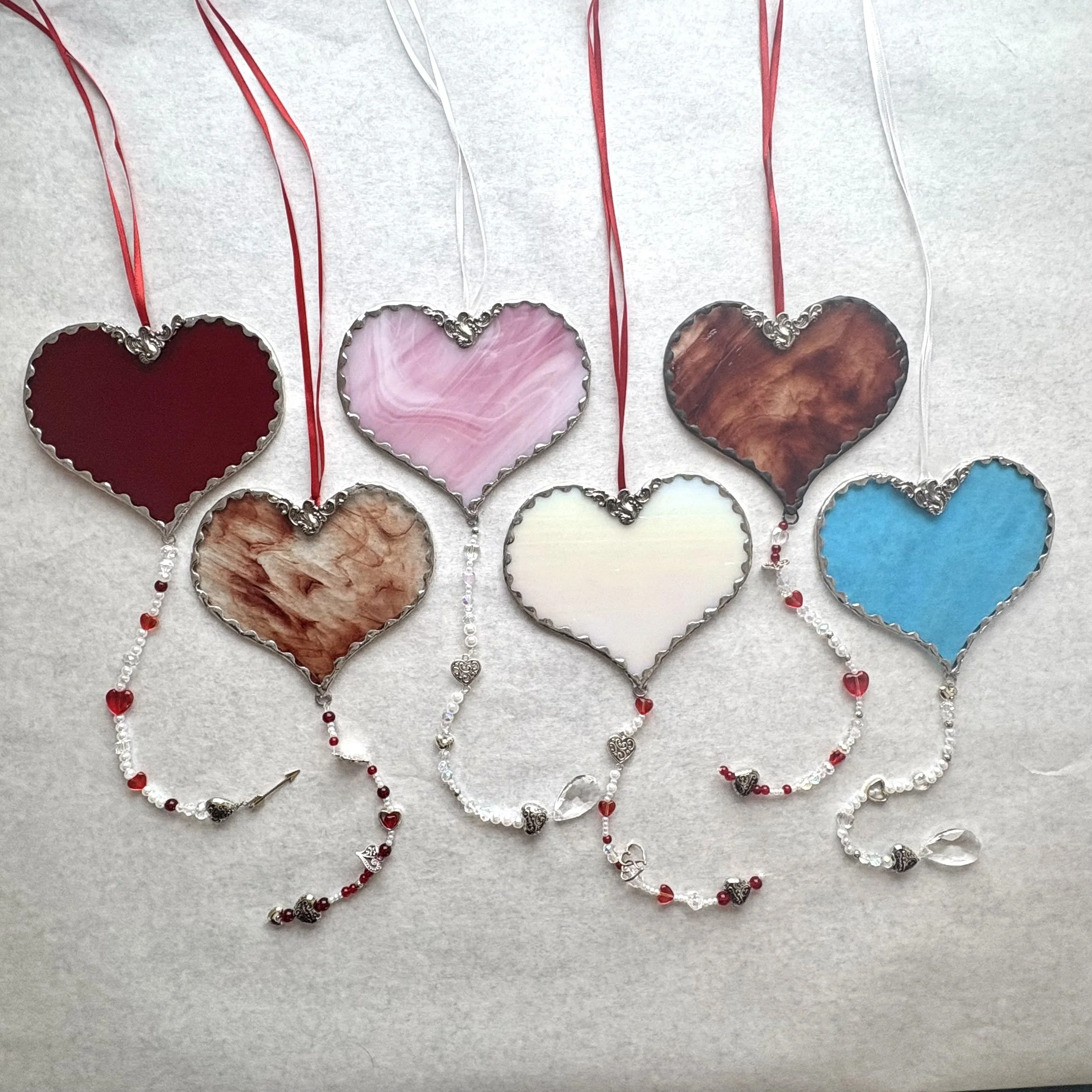 Glass Heart Suncatcher