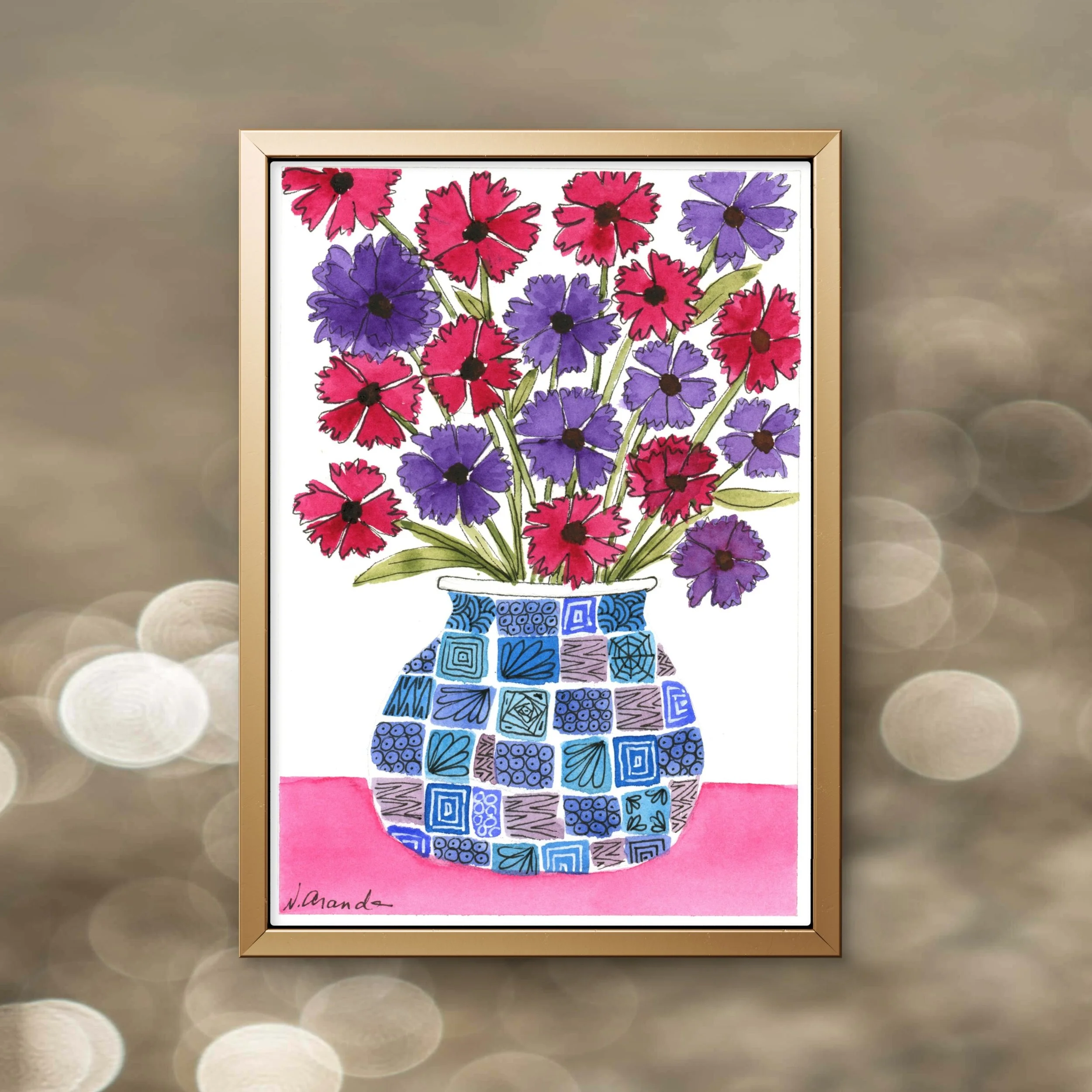 Pink and Purple - print