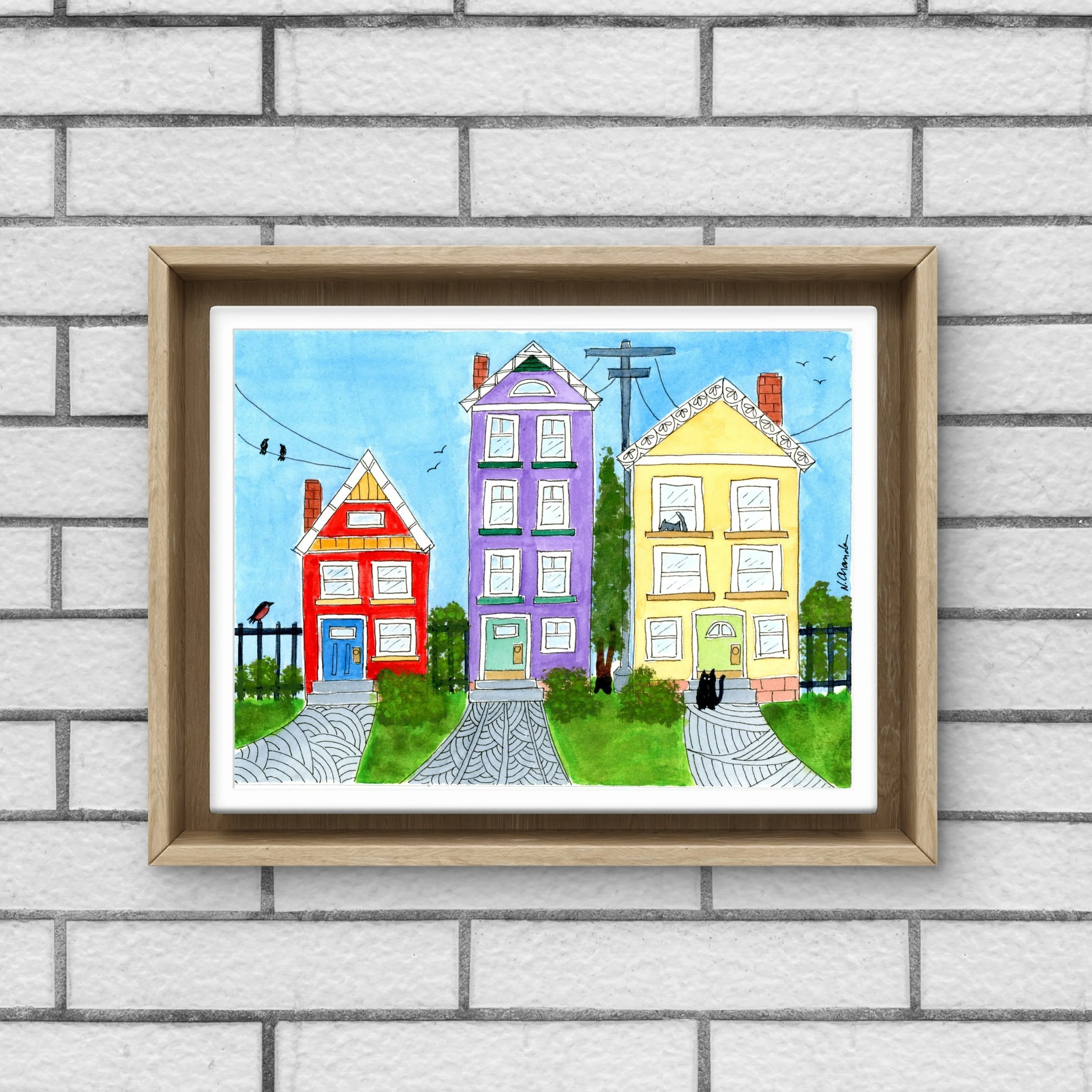 Colorful Houses - print
