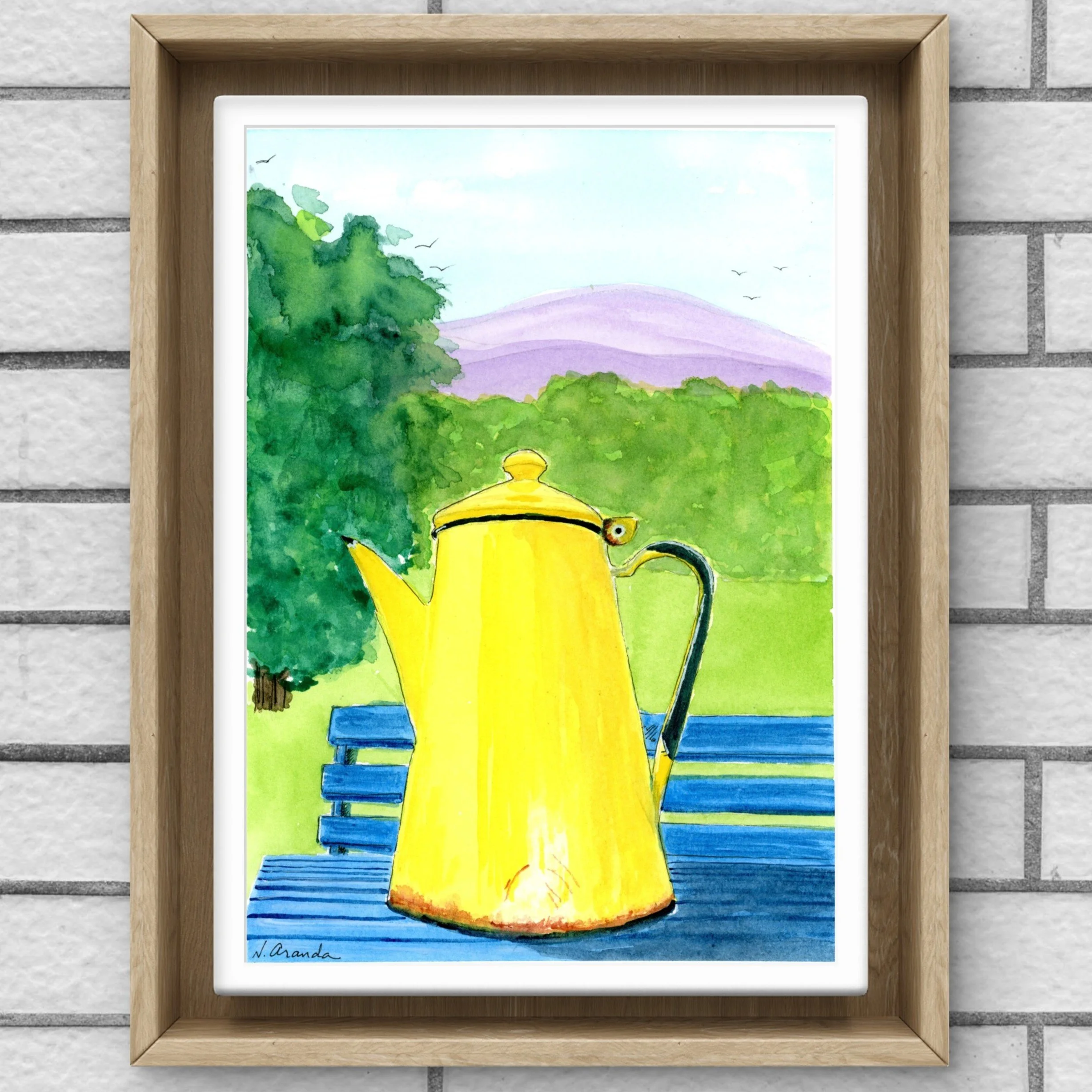 Metal Kettle in the Park - print