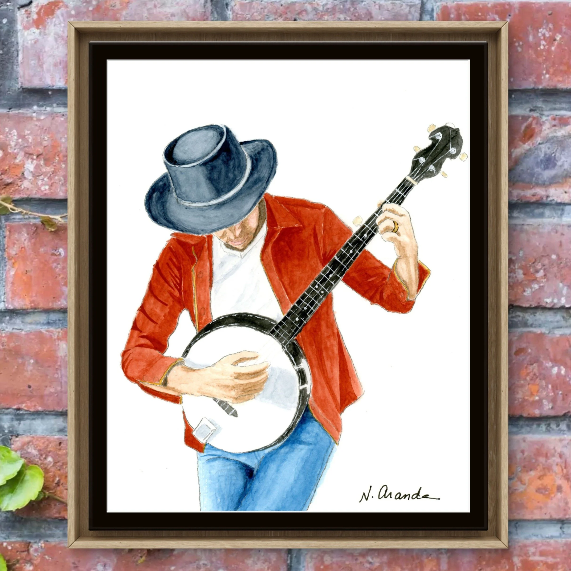 Banjo Player - print