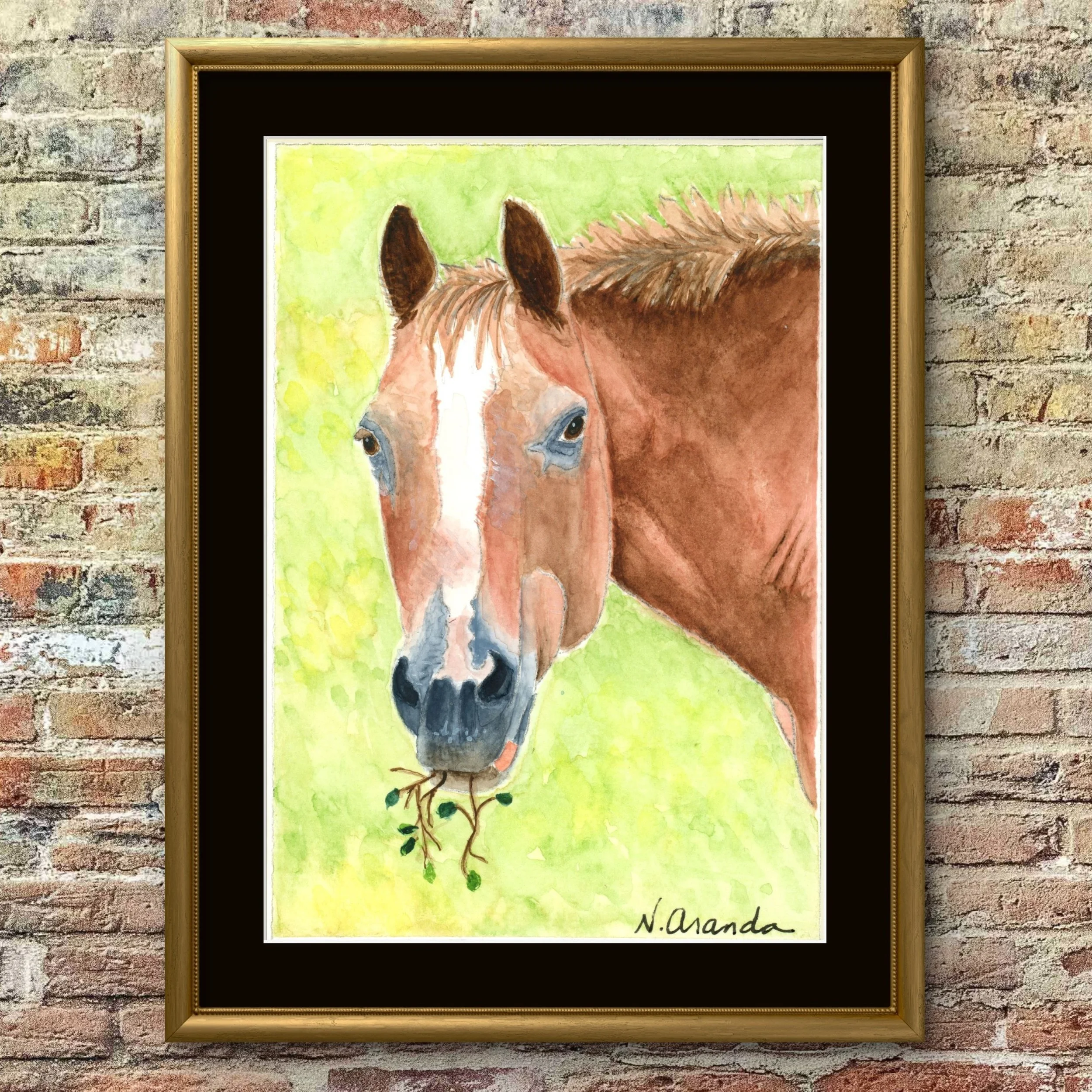 Snacking Horse - print
