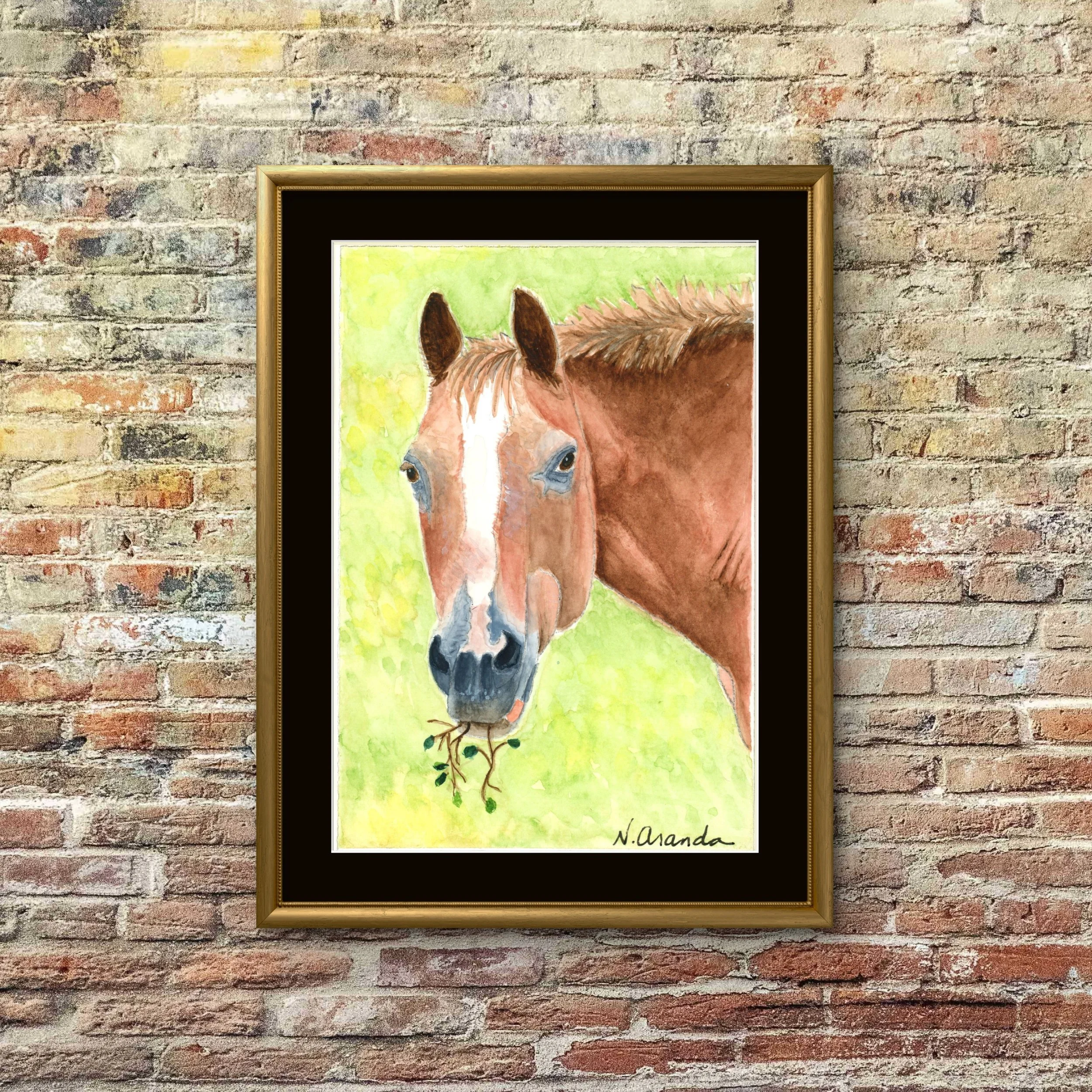 Snacking Horse - print