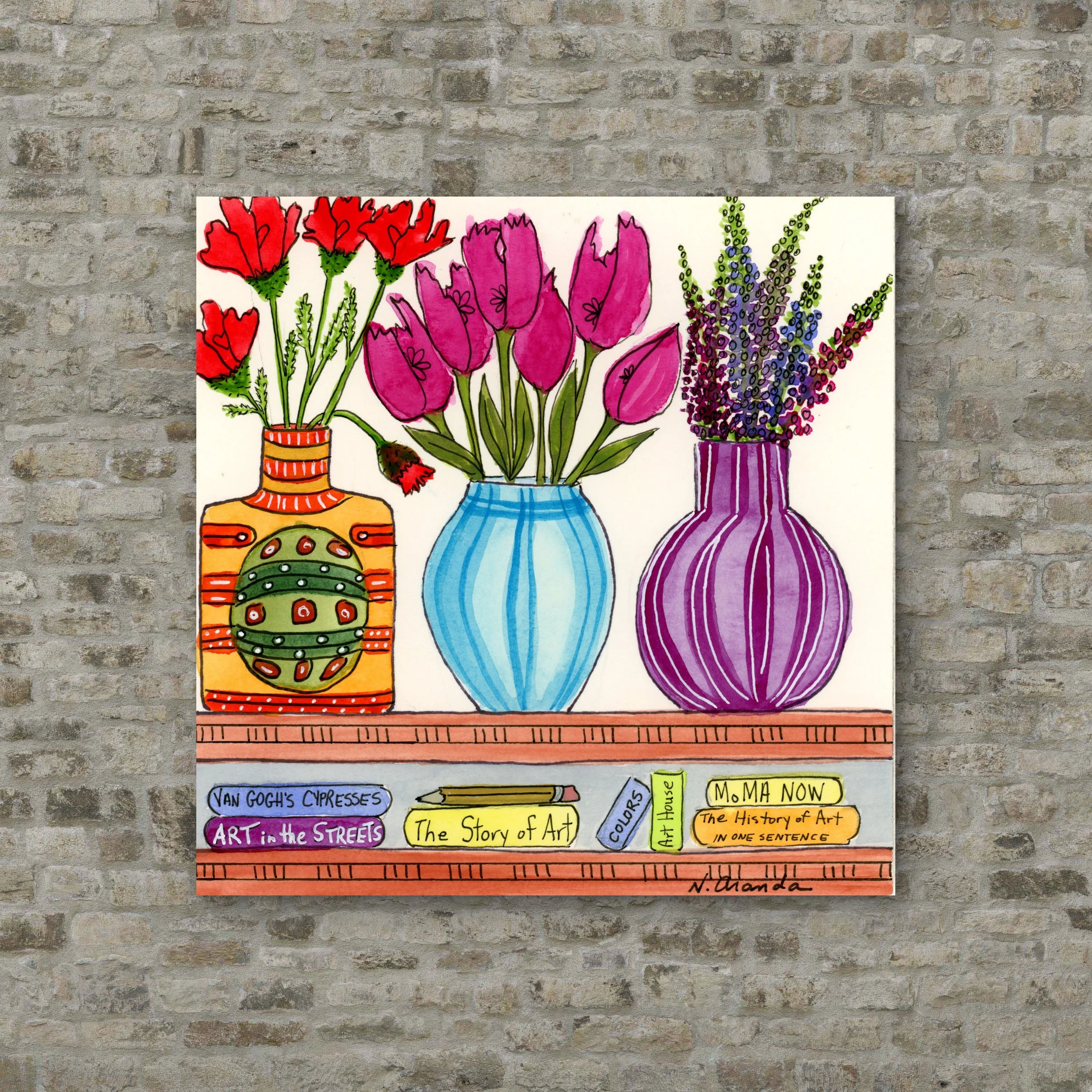 Flowers and Art Books