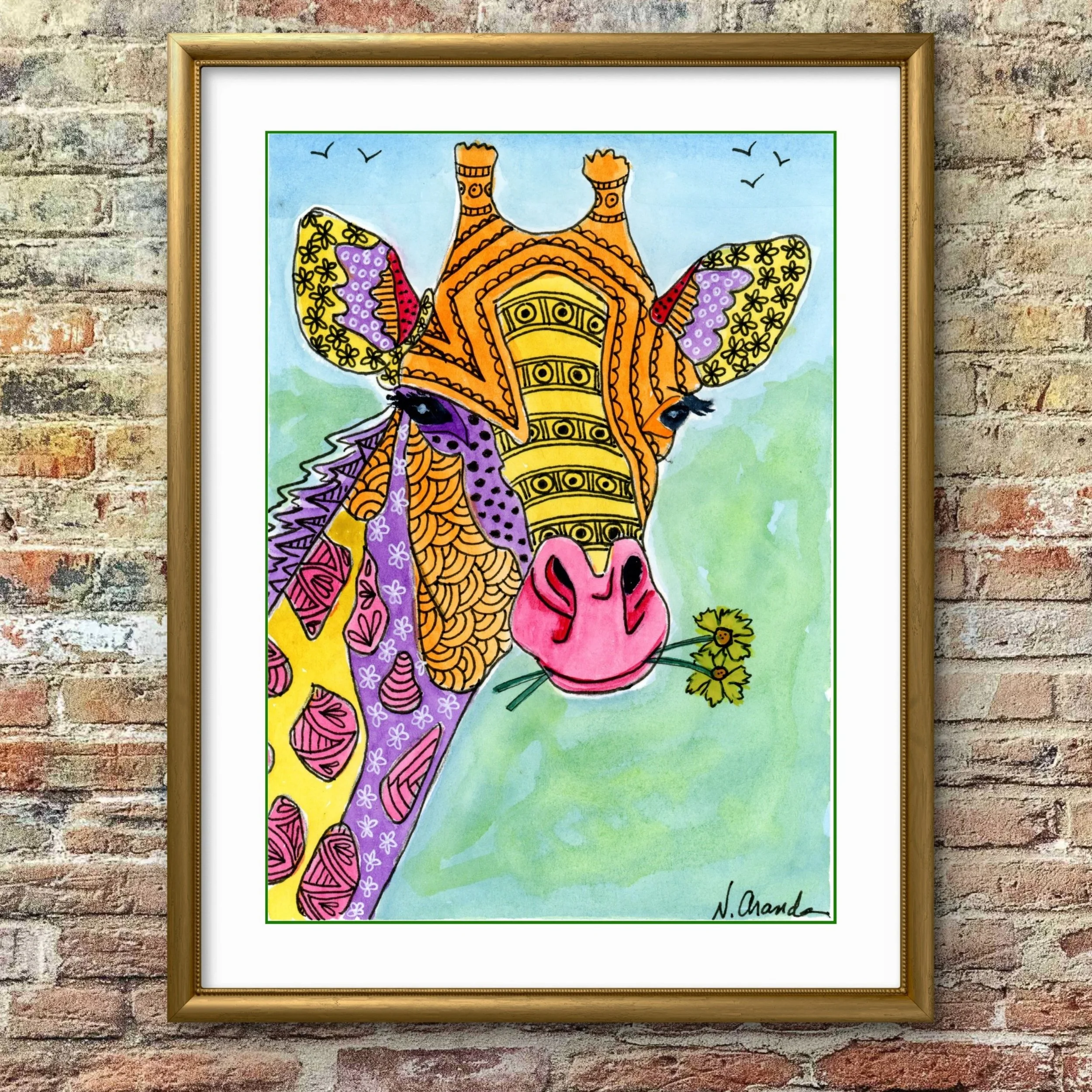 Giraffe - print
