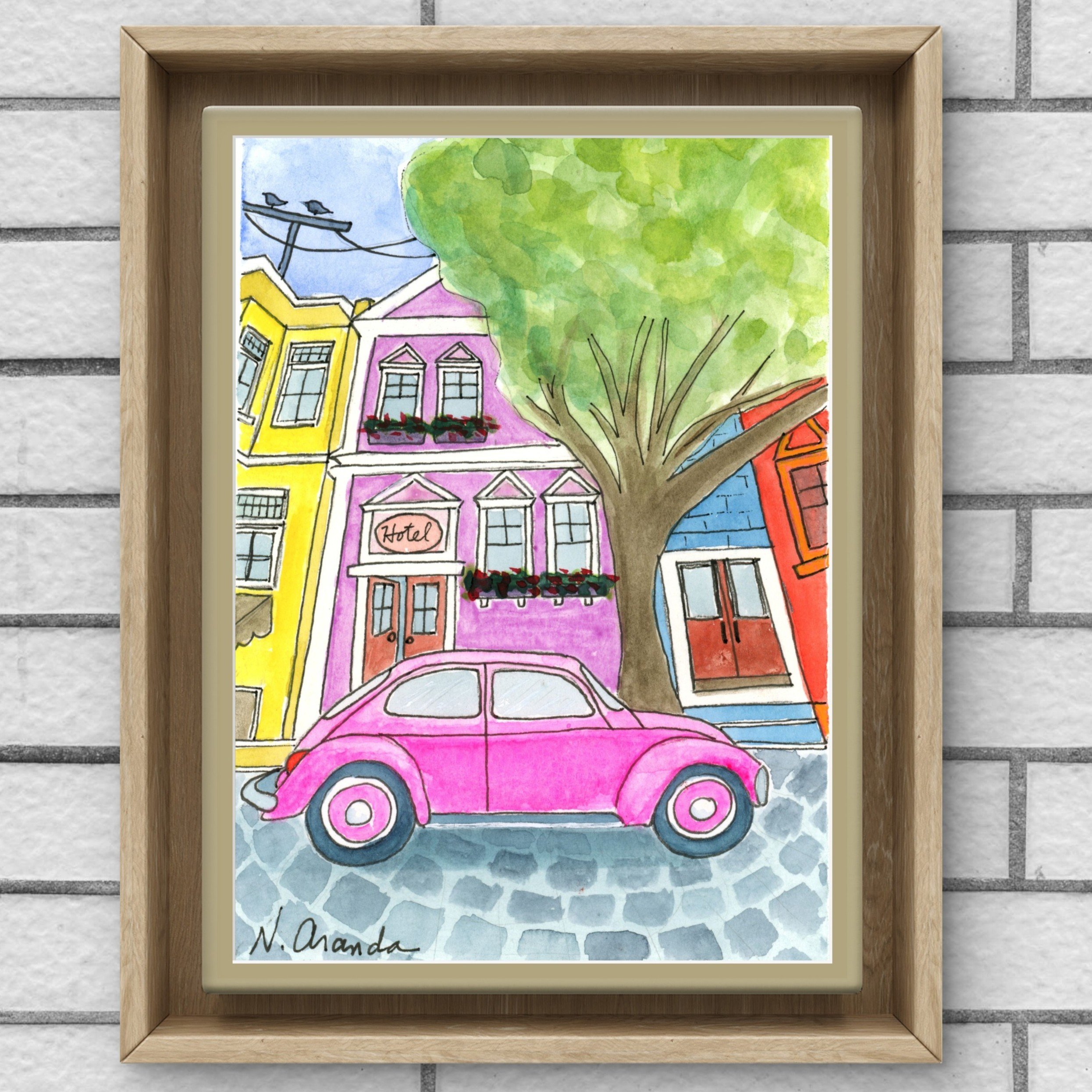 Pink VW - print