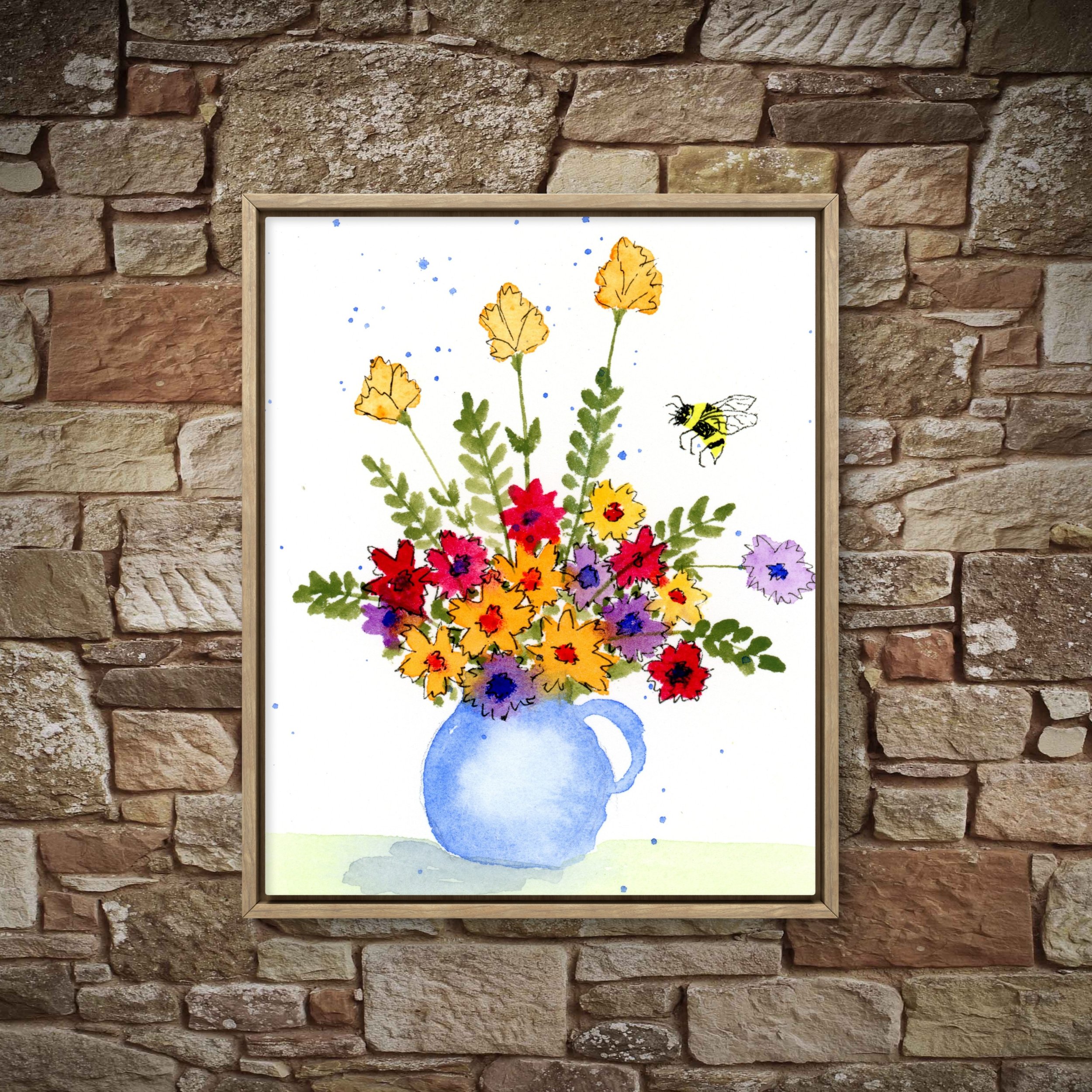 Dainty Bunch of Wildflowers - print