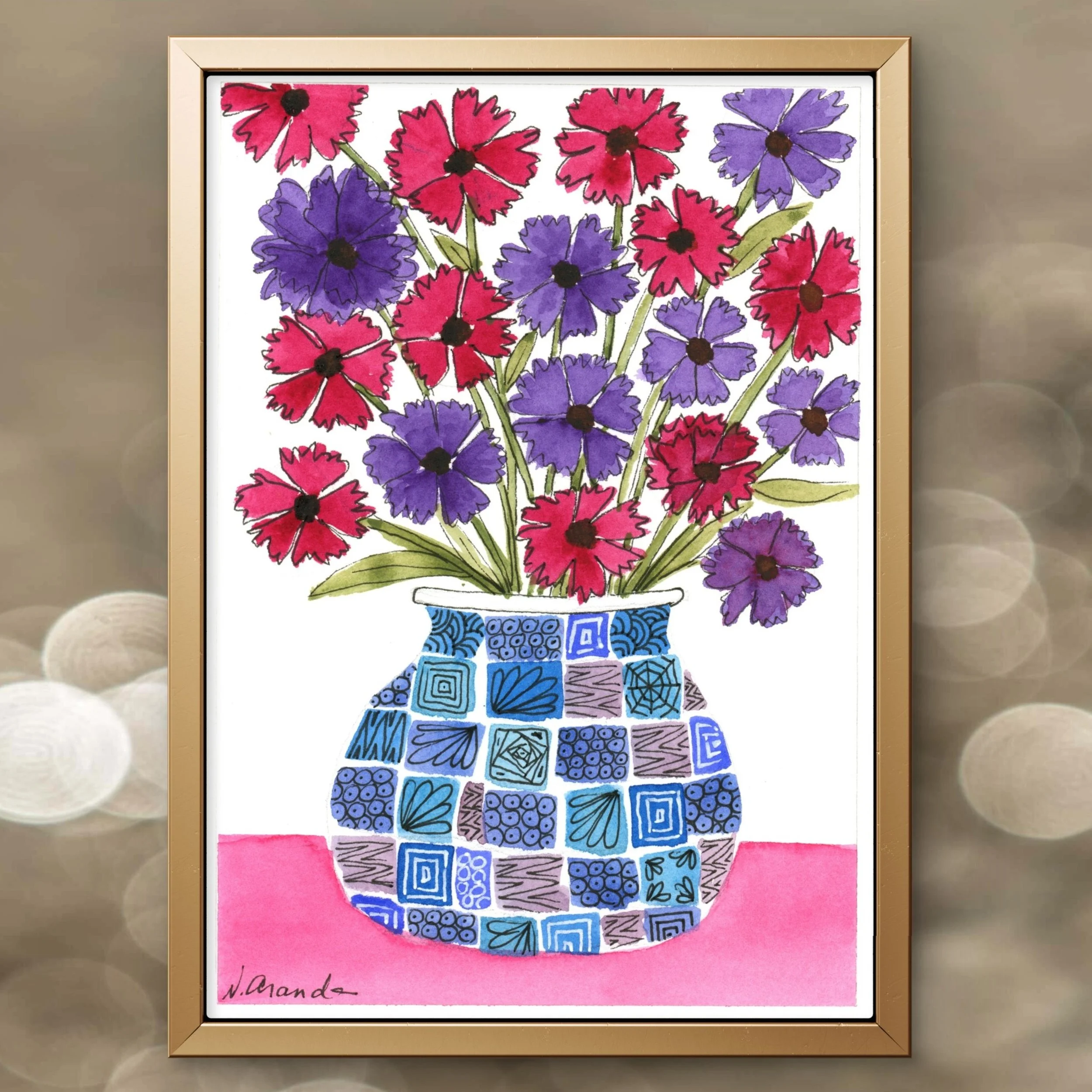 Pink and Purple - print