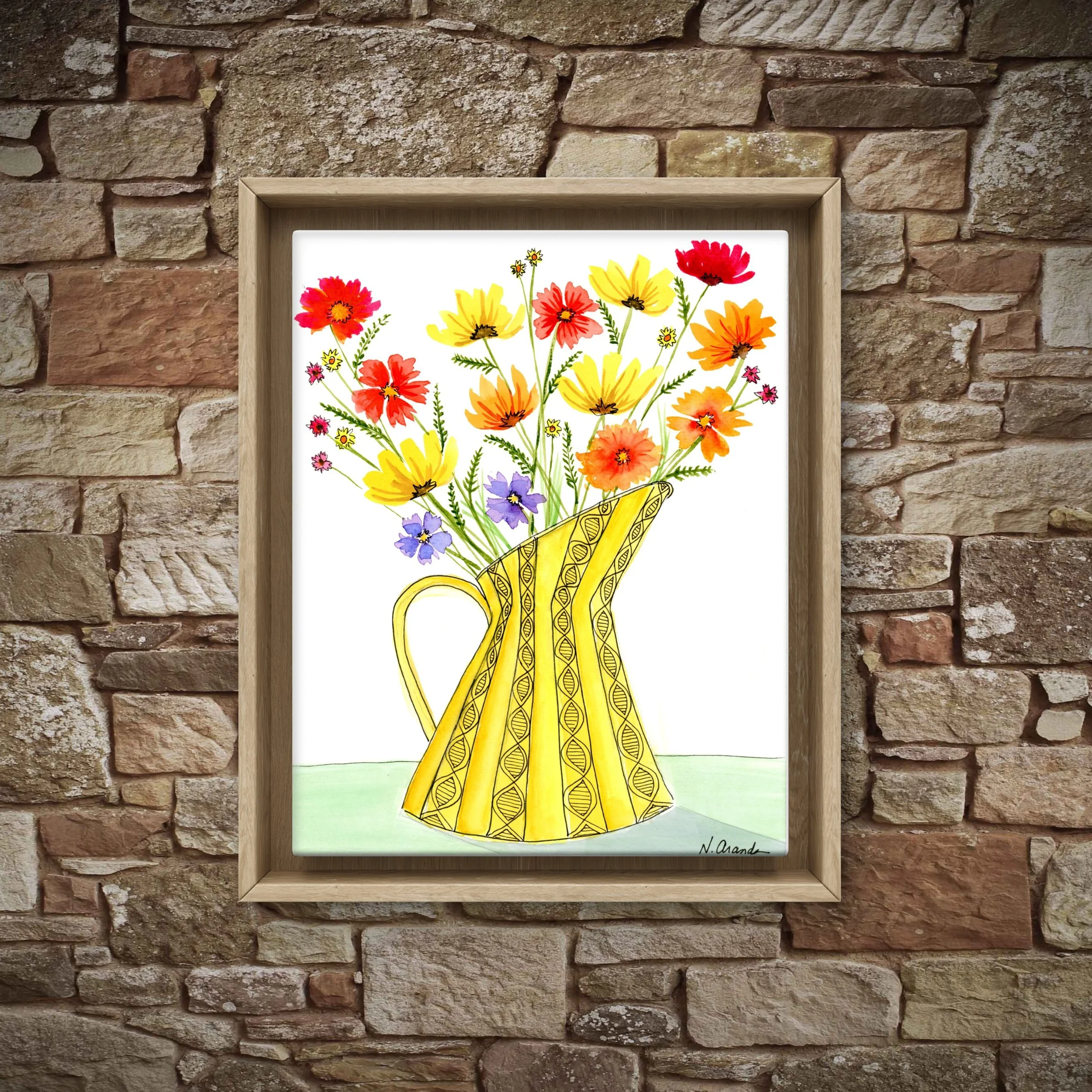 Yellow Pitcher - print